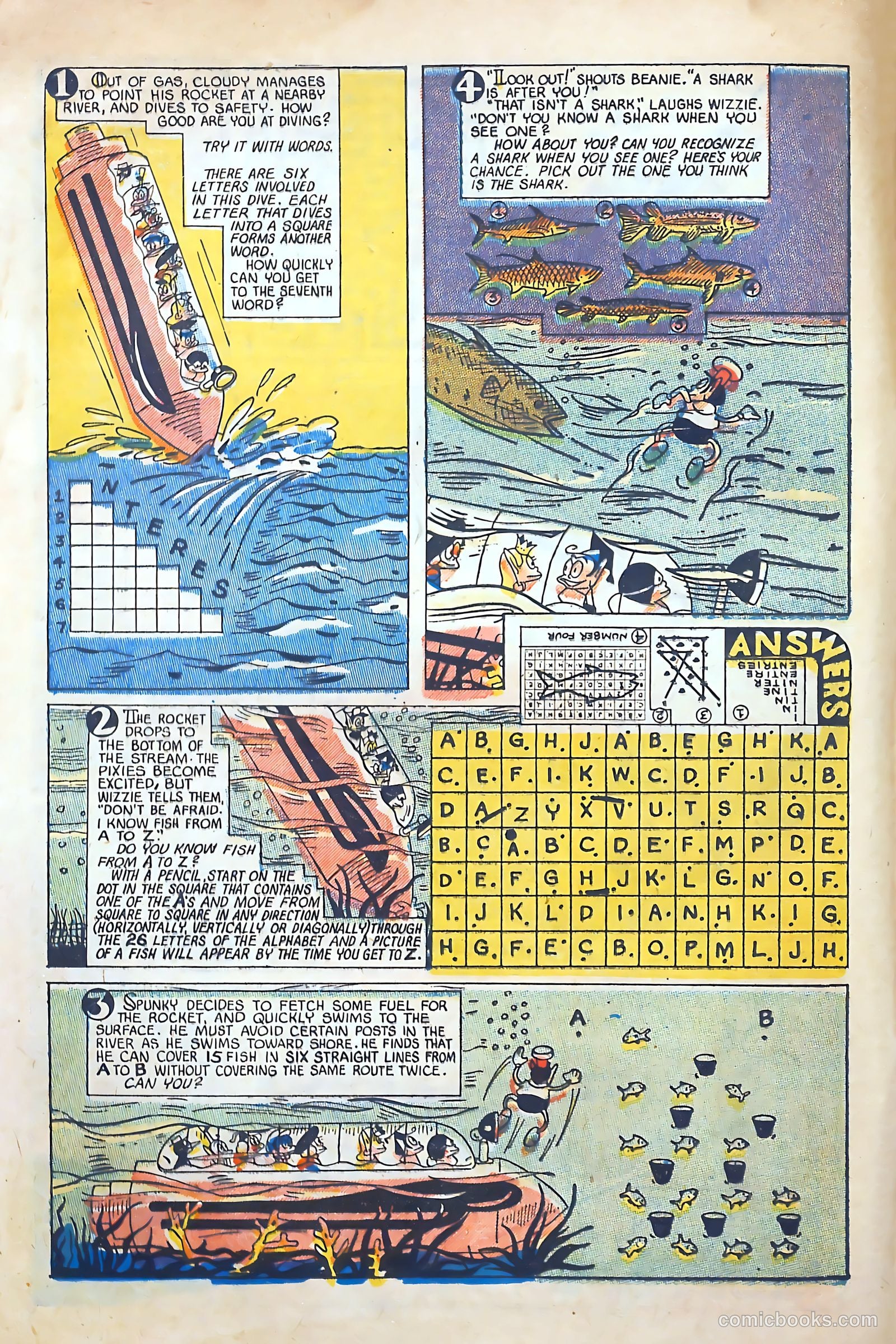 Pixie Puzzle Rocket to Adventureland #1 (1952) — page 9 of 37