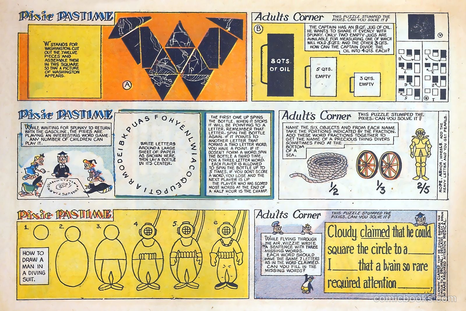 Pixie Puzzle Rocket to Adventureland #1 (1952) — page 16 of 37