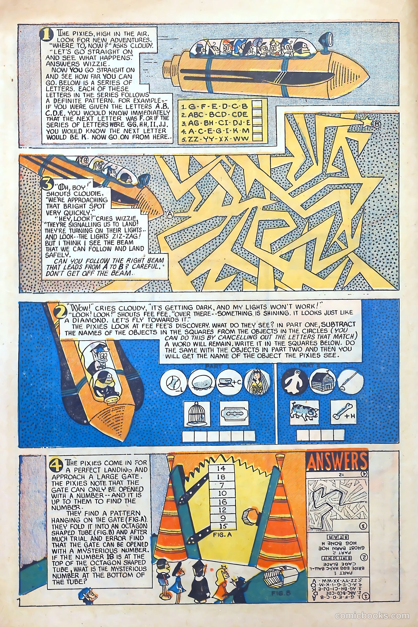 Pixie Puzzle Rocket to Adventureland #1 (1952) — page 17 of 37