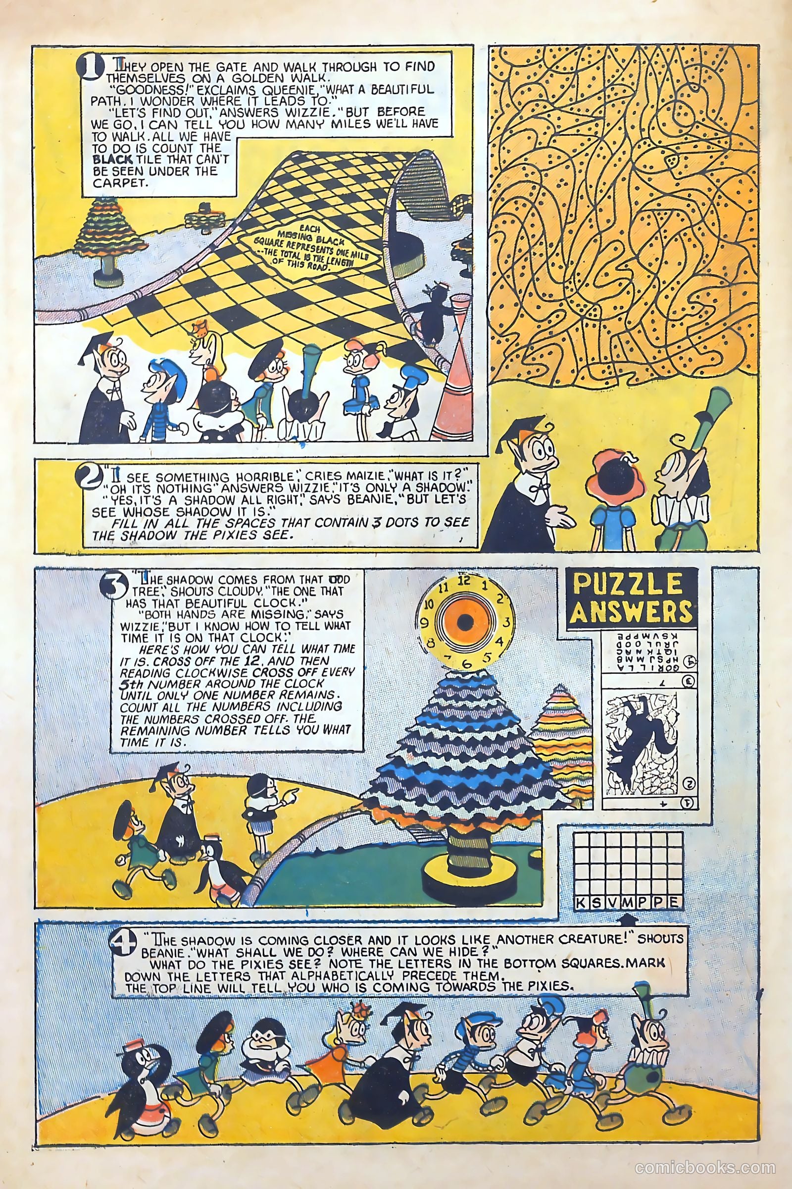 Pixie Puzzle Rocket to Adventureland #1 (1952) — page 19 of 37