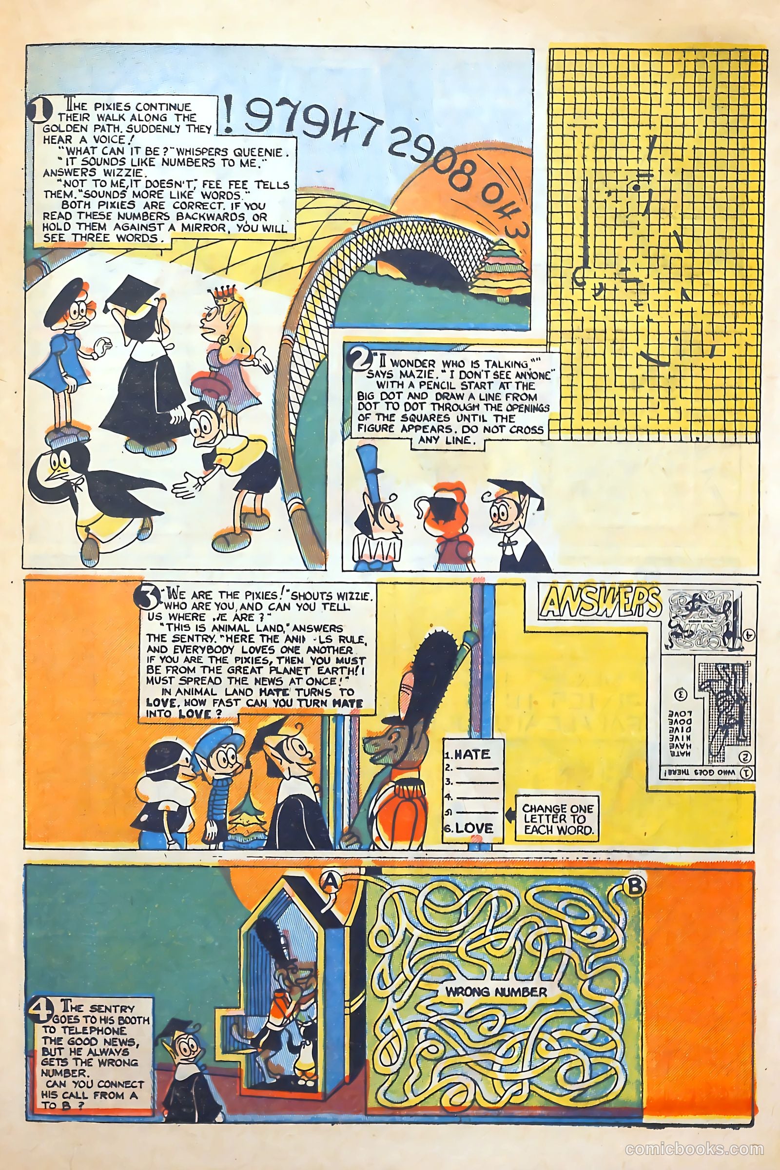 Pixie Puzzle Rocket to Adventureland #1 (1952) — page 22 of 37