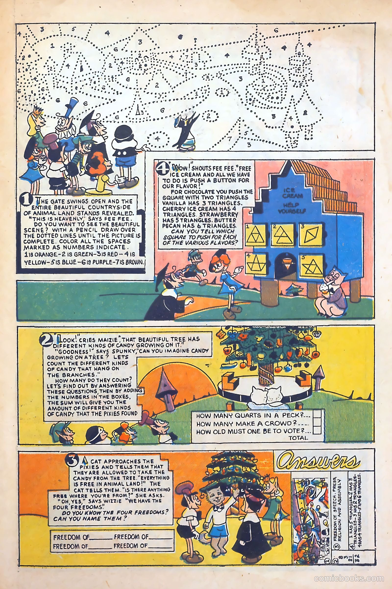 Pixie Puzzle Rocket to Adventureland #1 (1952) — page 32 of 37
