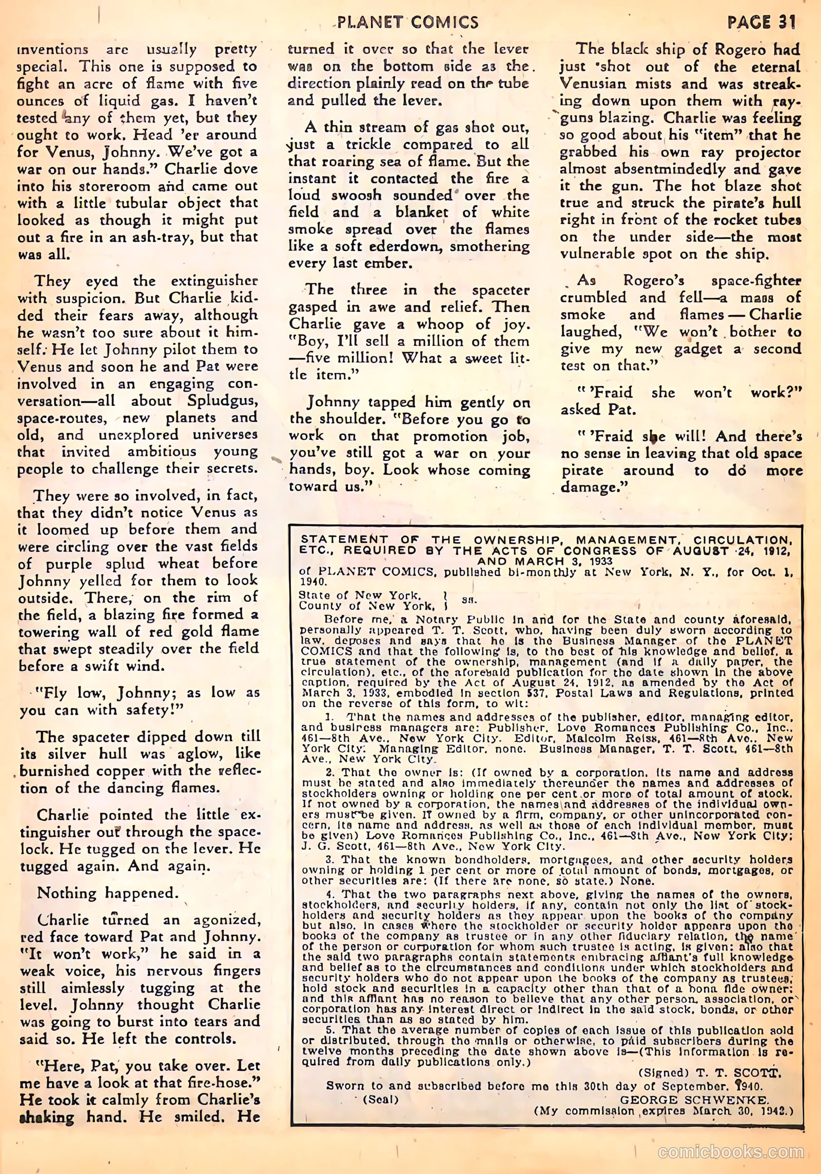Planet Comics #11 (1941) — page 33 of 68