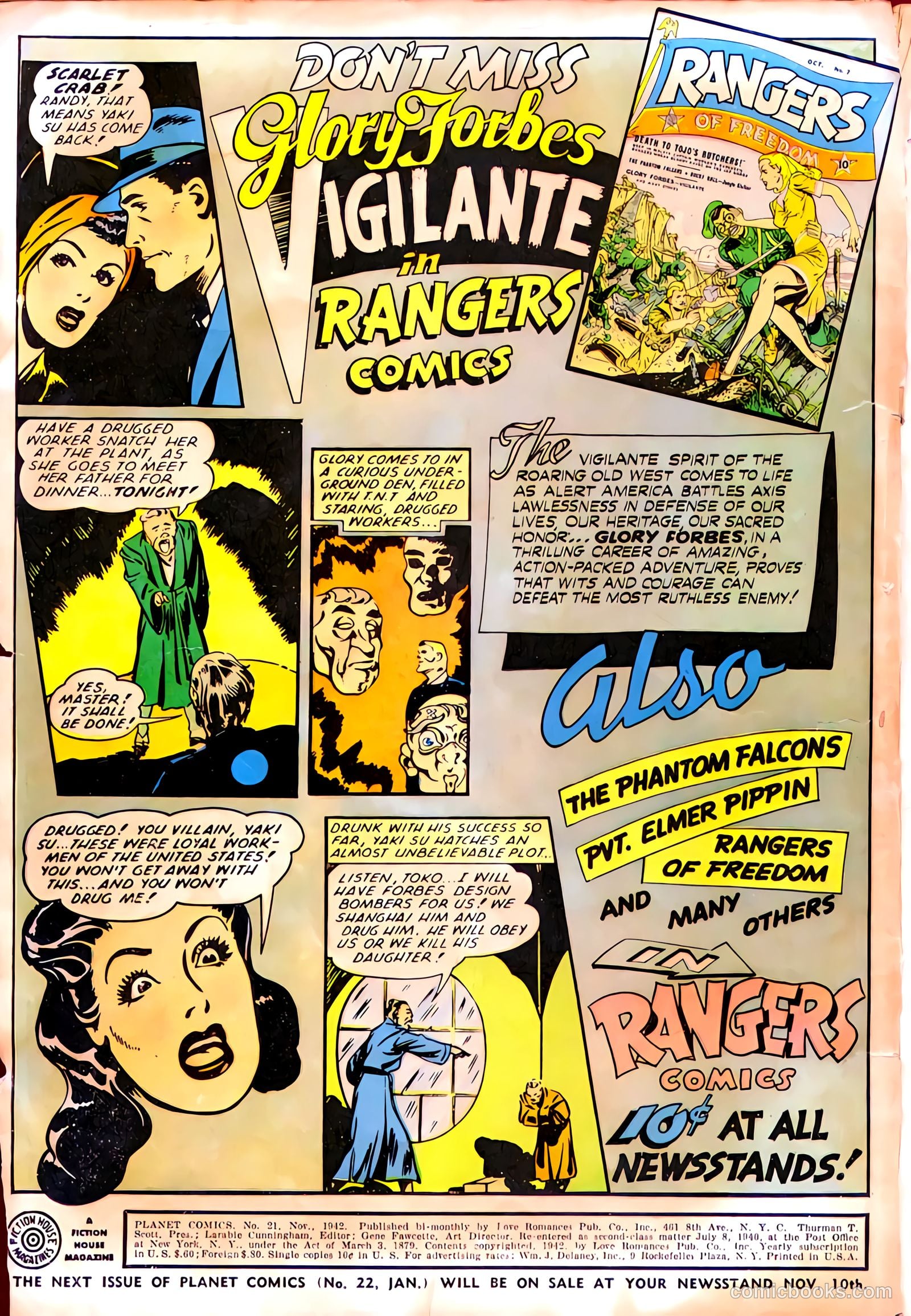Planet Comics #21 (1942) — page 2 of 69
