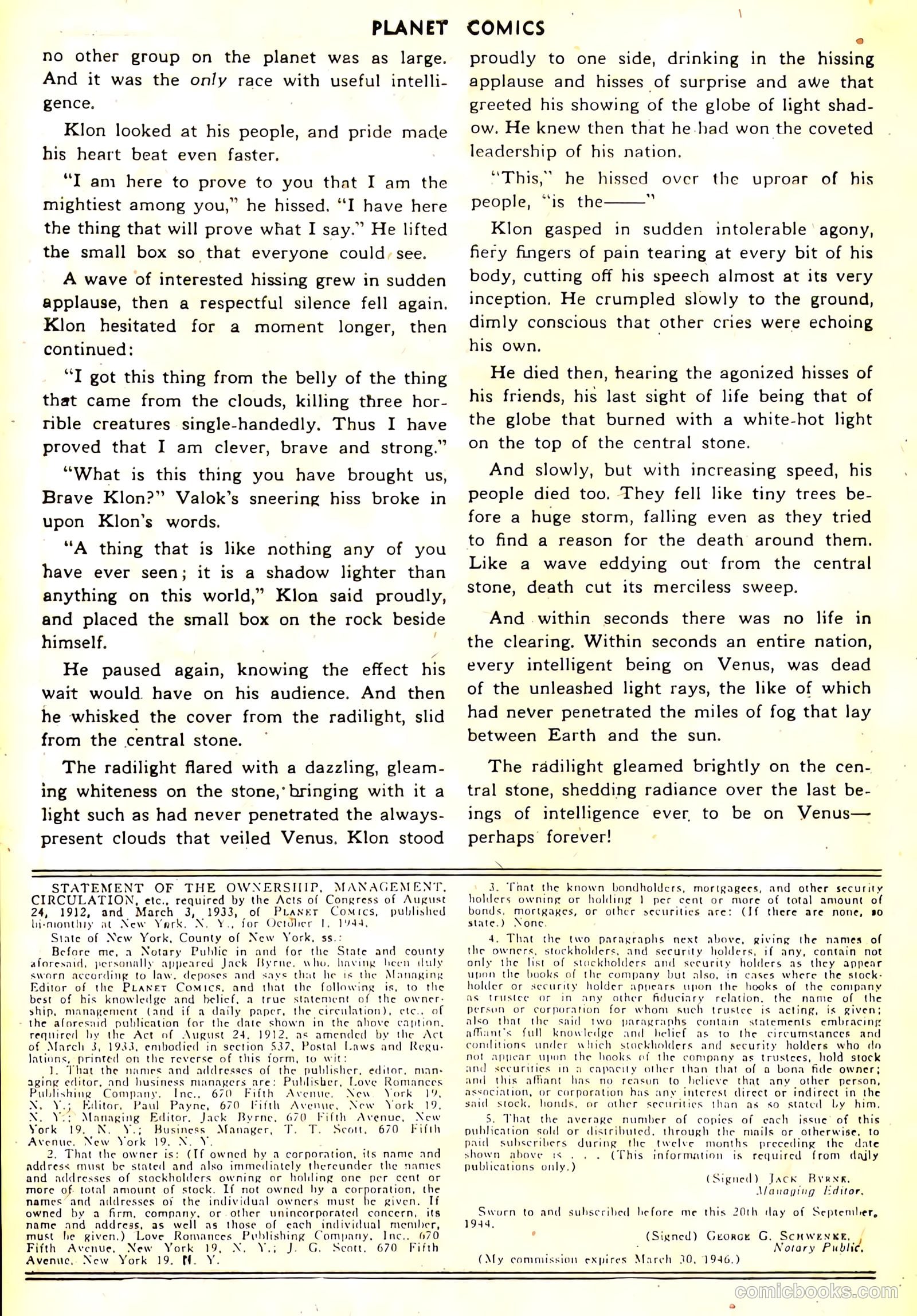 Planet Comics #35 (1945) — page 42 of 52