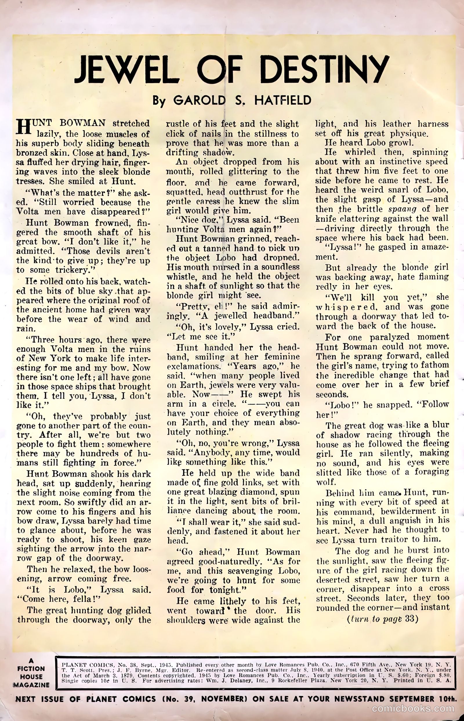 Planet Comics #38 (1945) — page 2 of 36