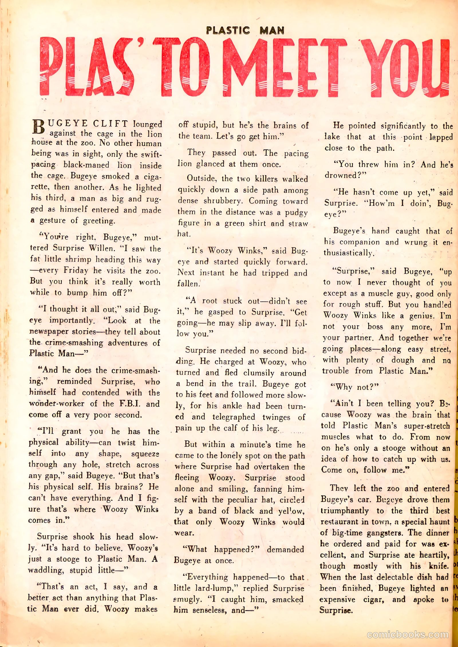 Plastic Man #4 (1946) — page 34 of 52