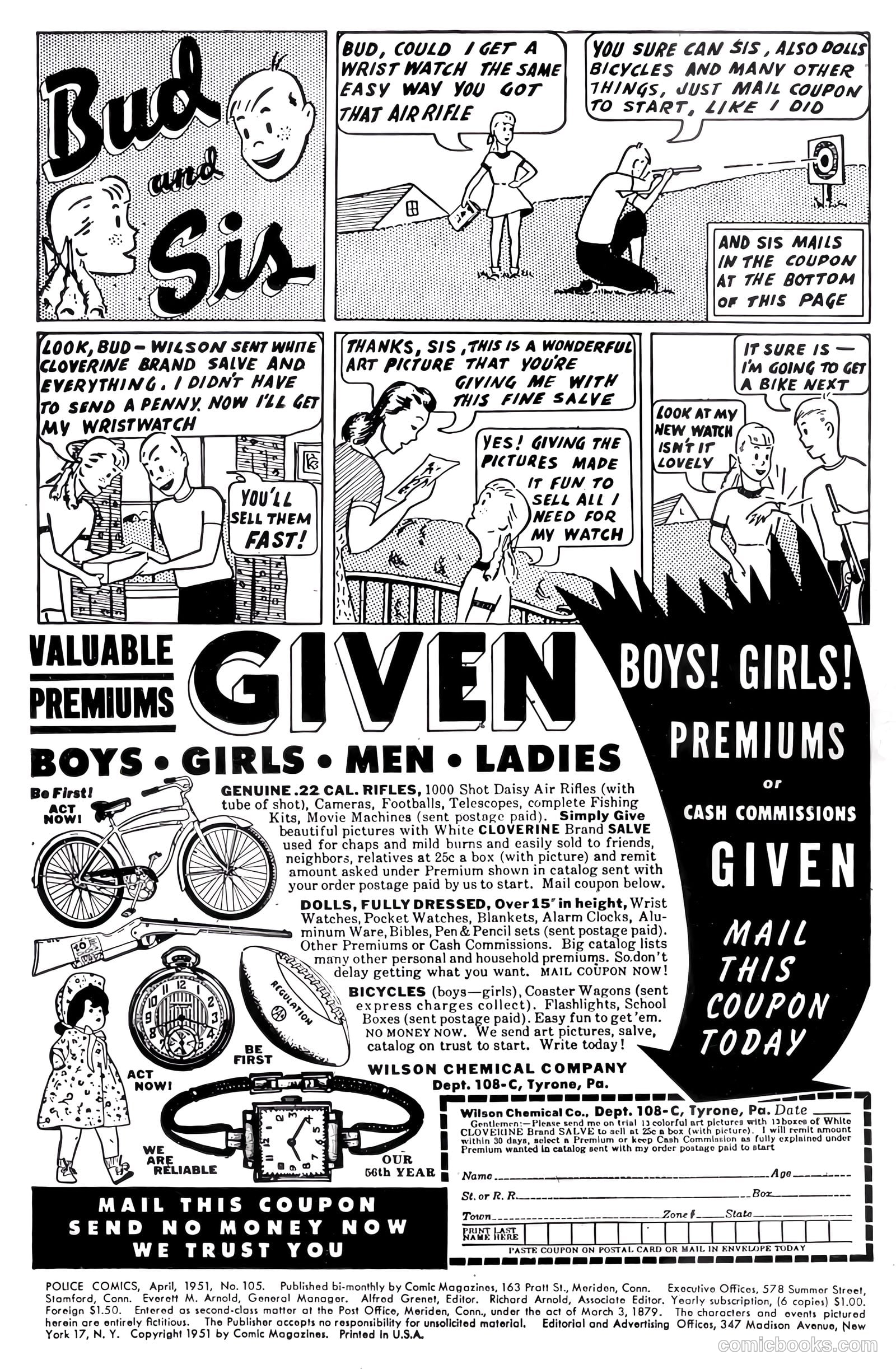 Police Comics #105 (1951) — page 2 of 52
