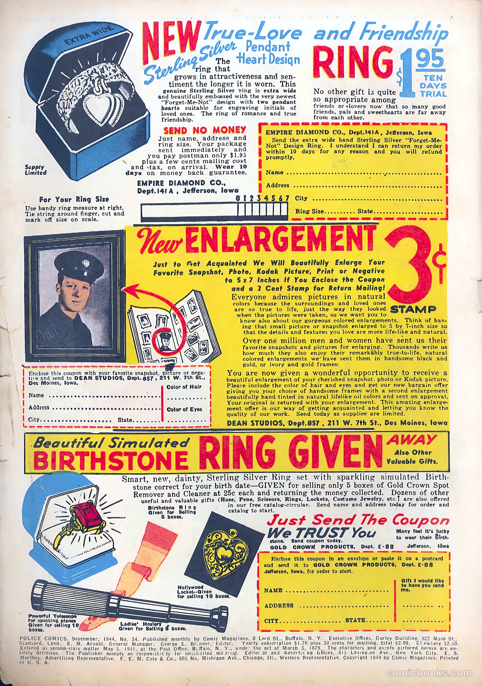 Police Comics #34 (1944) — page 2 of 60