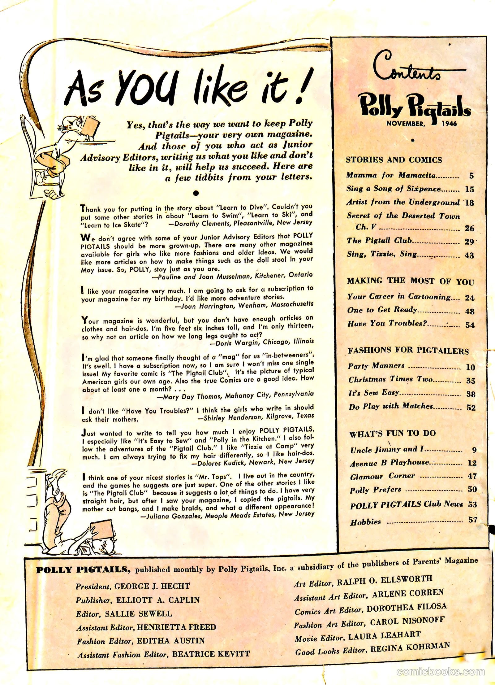 Polly Pigtails #10 (1946) — page 2 of 60