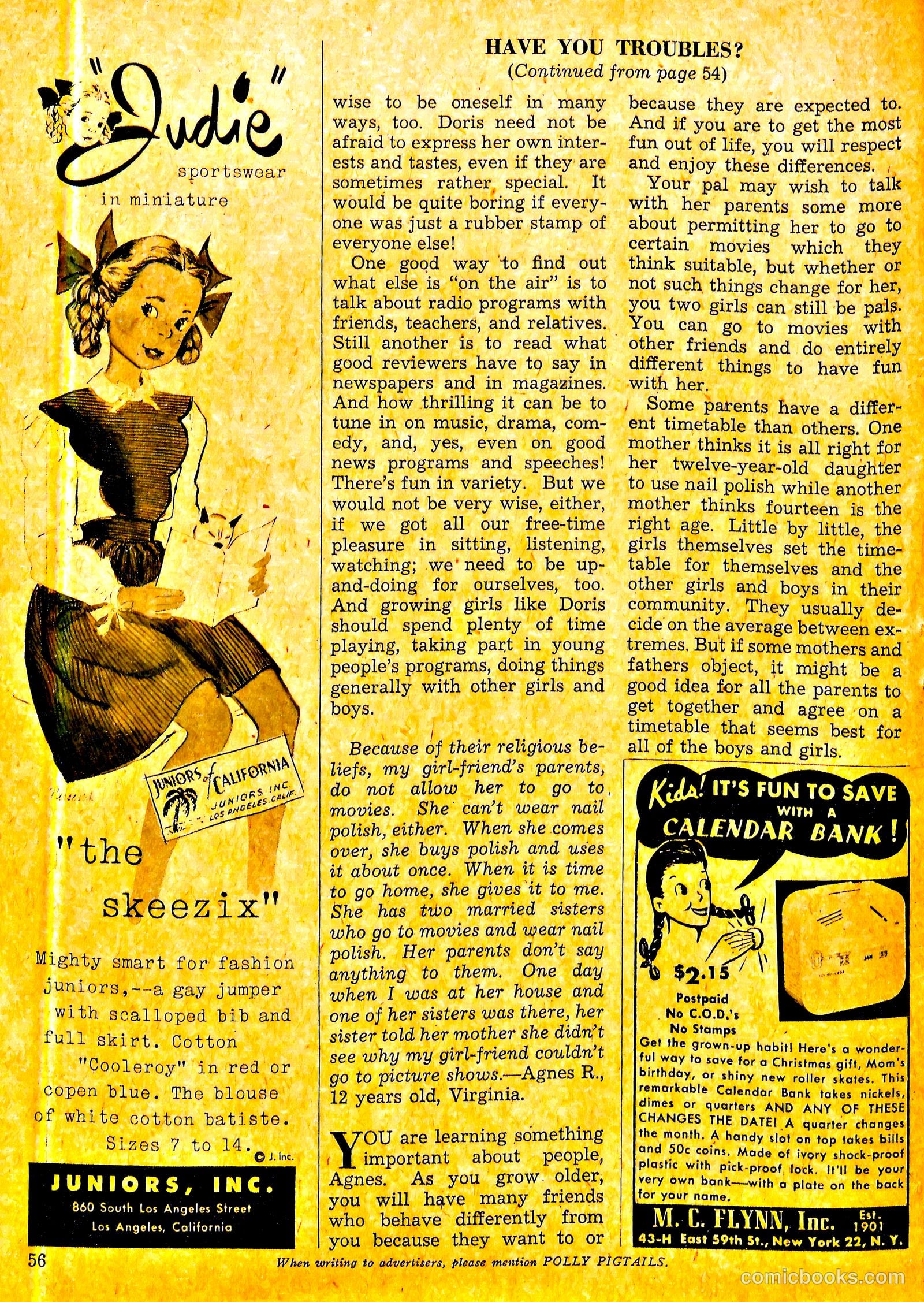 Polly Pigtails #10 (1946) — page 56 of 60