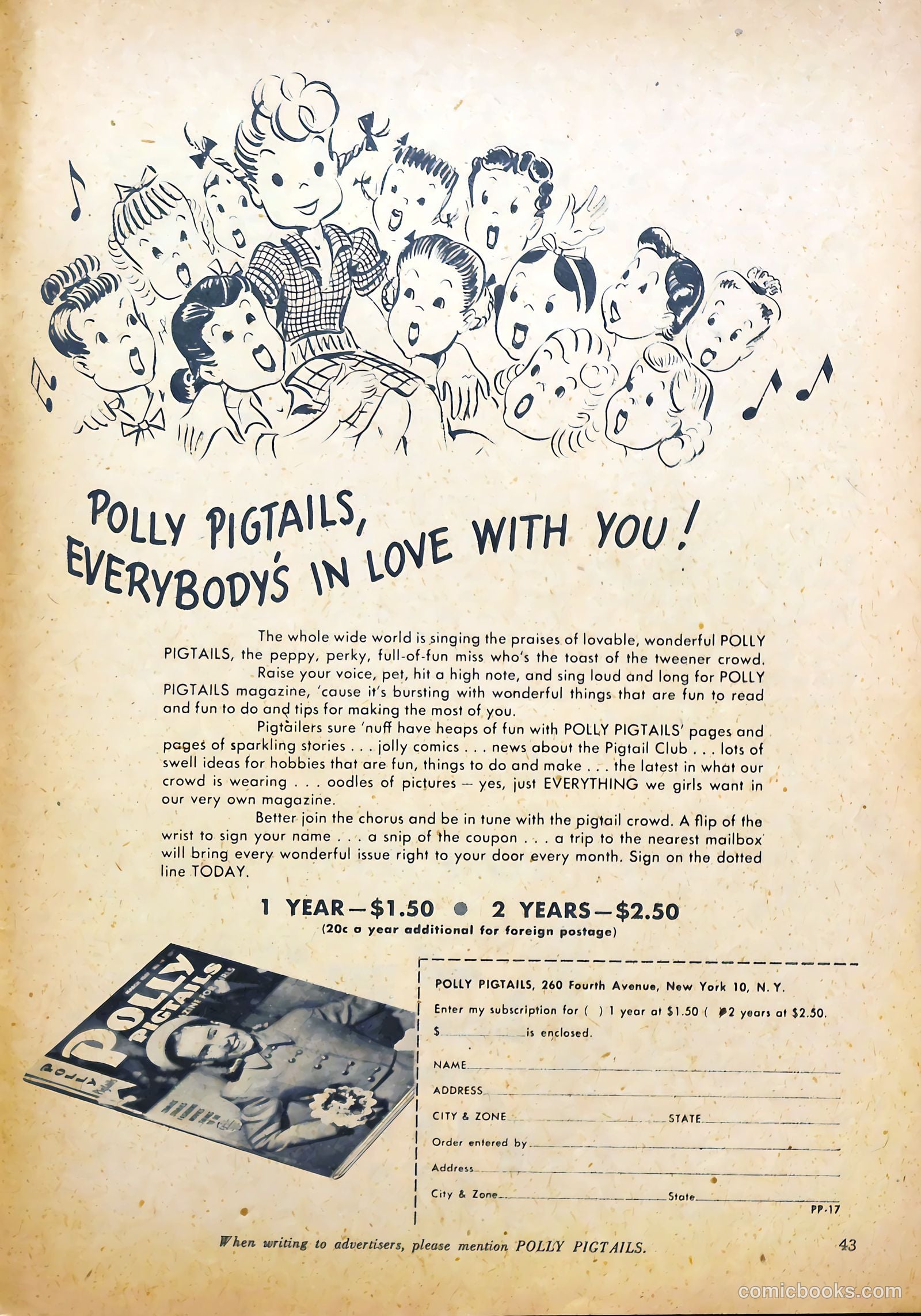 Polly Pigtails #17 (1947) — page 43 of 52