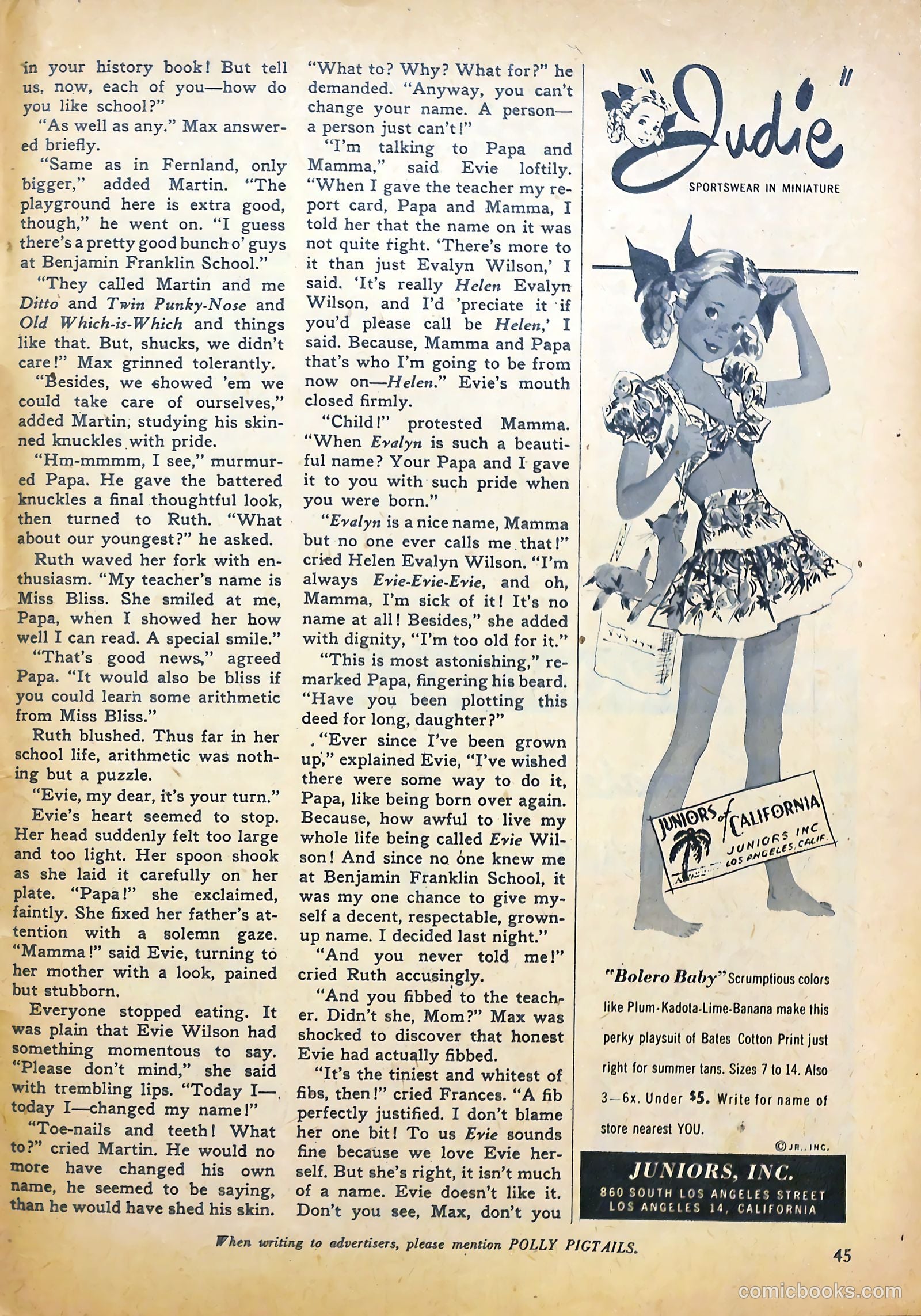 Polly Pigtails #17 (1947) — page 45 of 52