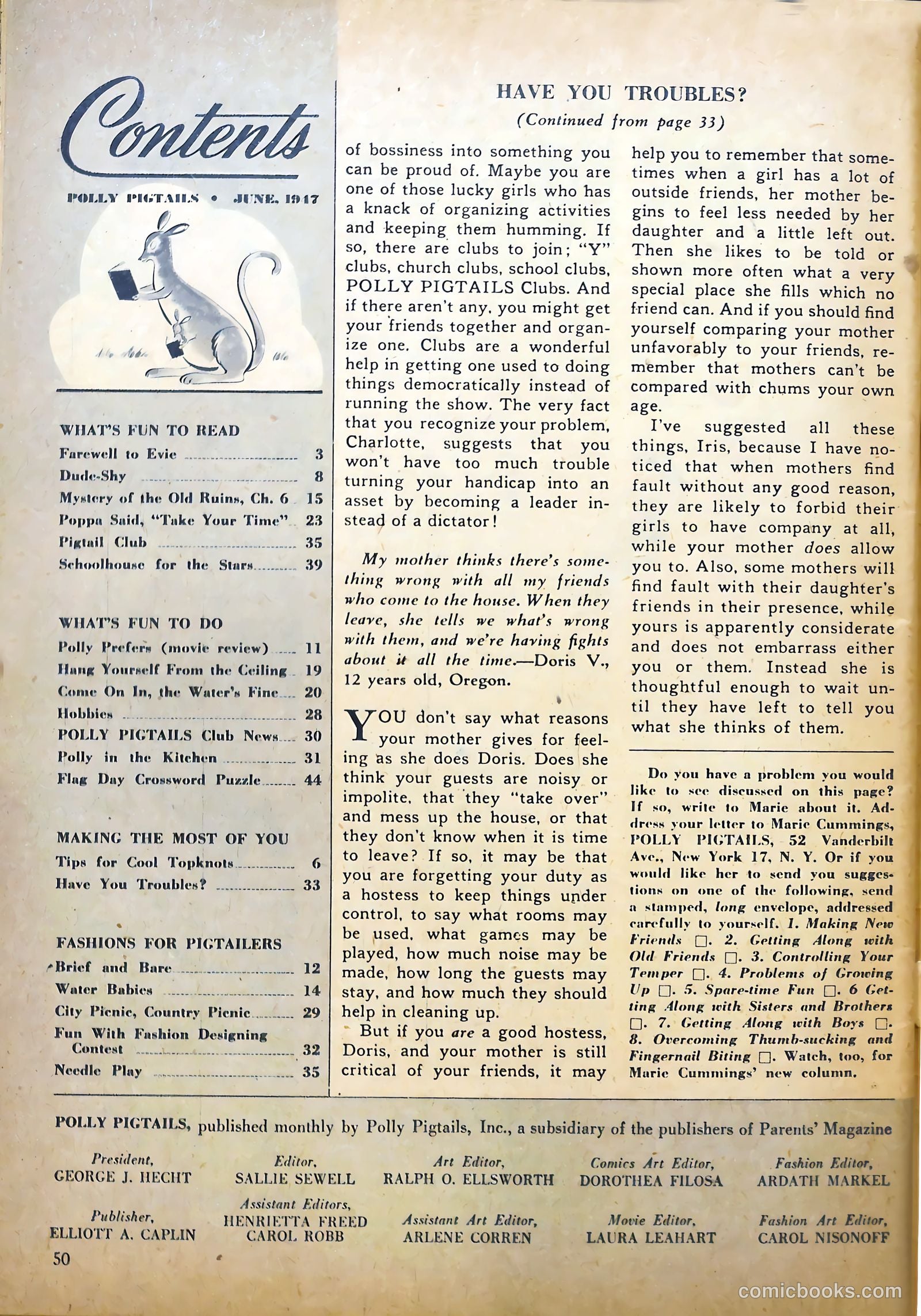 Polly Pigtails #17 (1947) — page 50 of 52