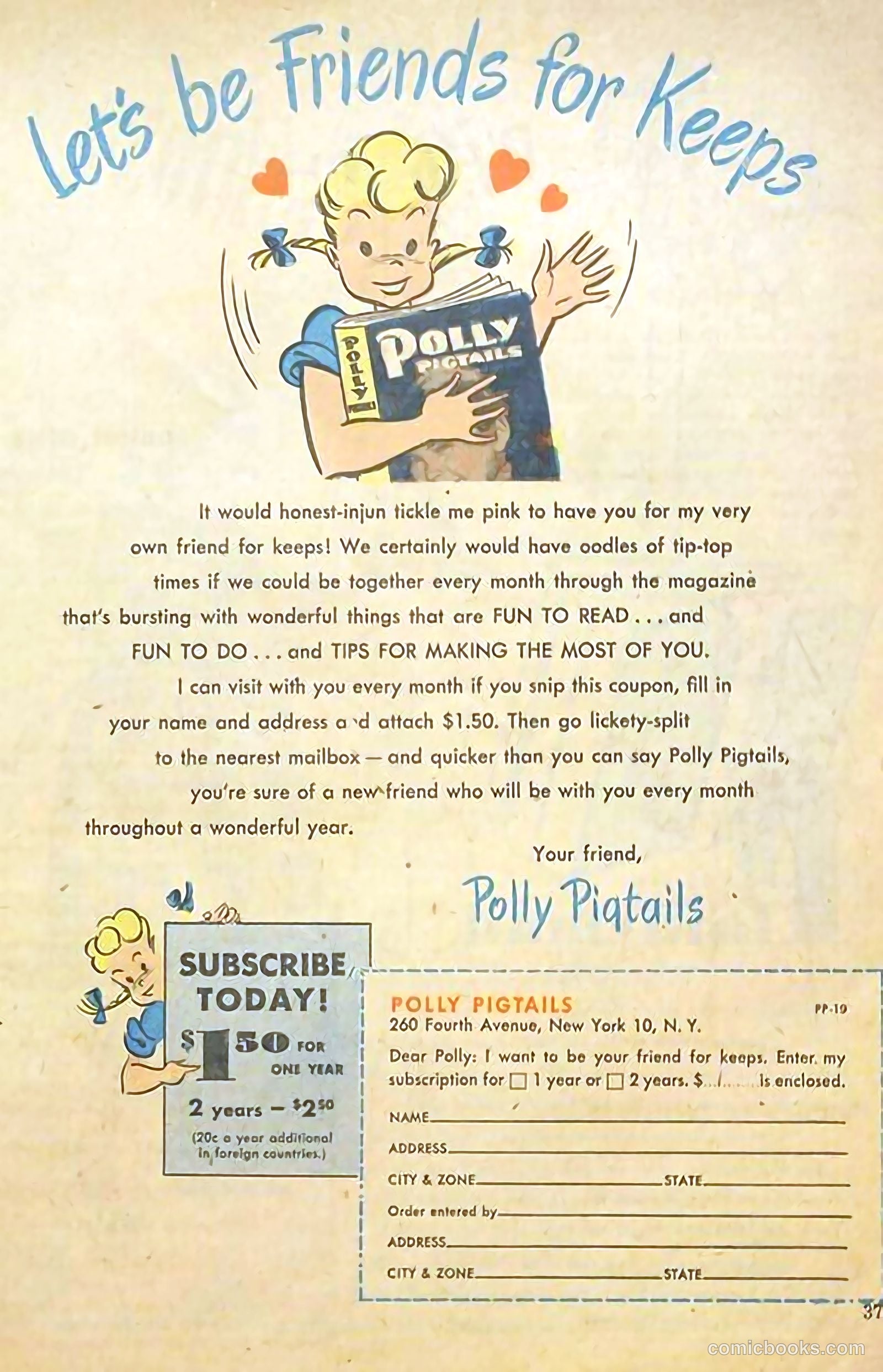 Polly Pigtails #19 (1947) — page 40 of 56