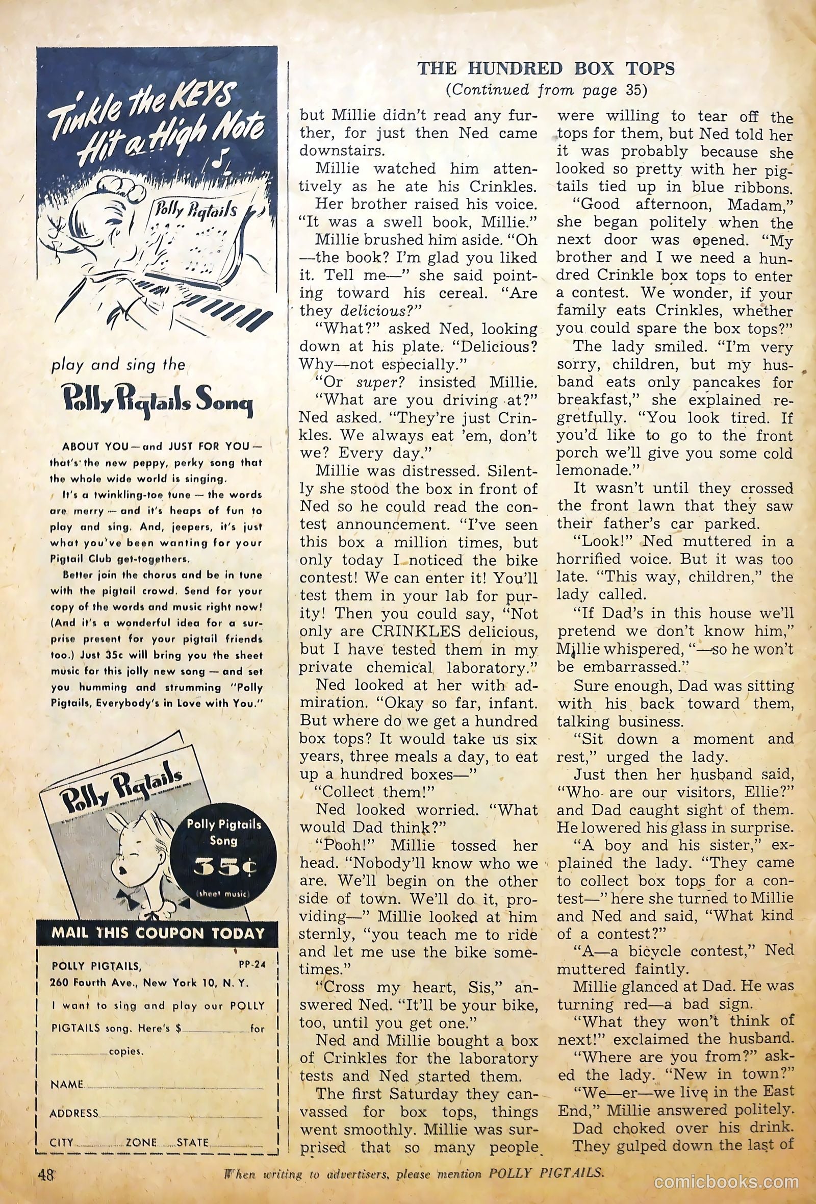 Polly Pigtails #24 (1948) — page 39 of 43