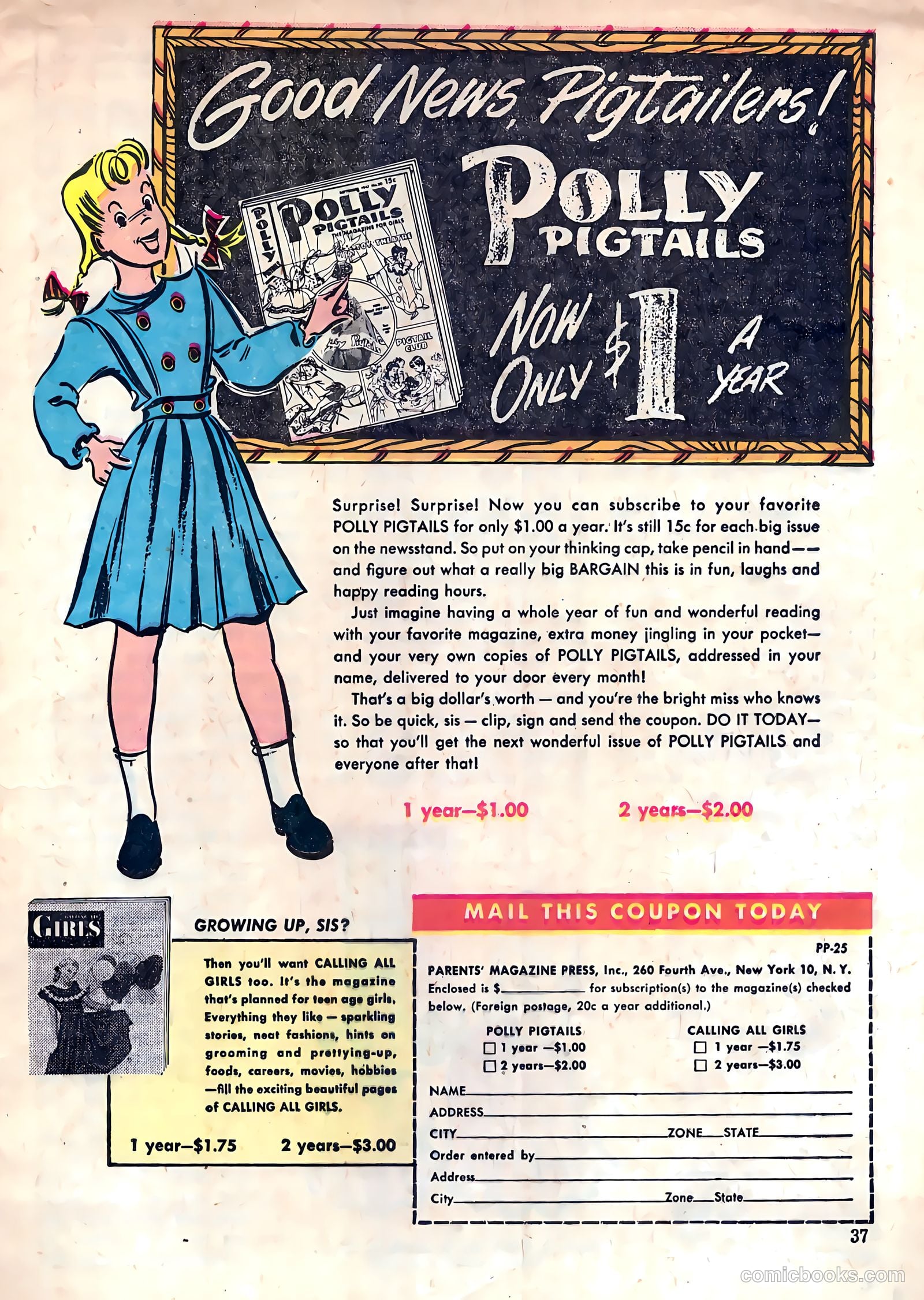 Polly Pigtails #25 (1948) — page 37 of 52