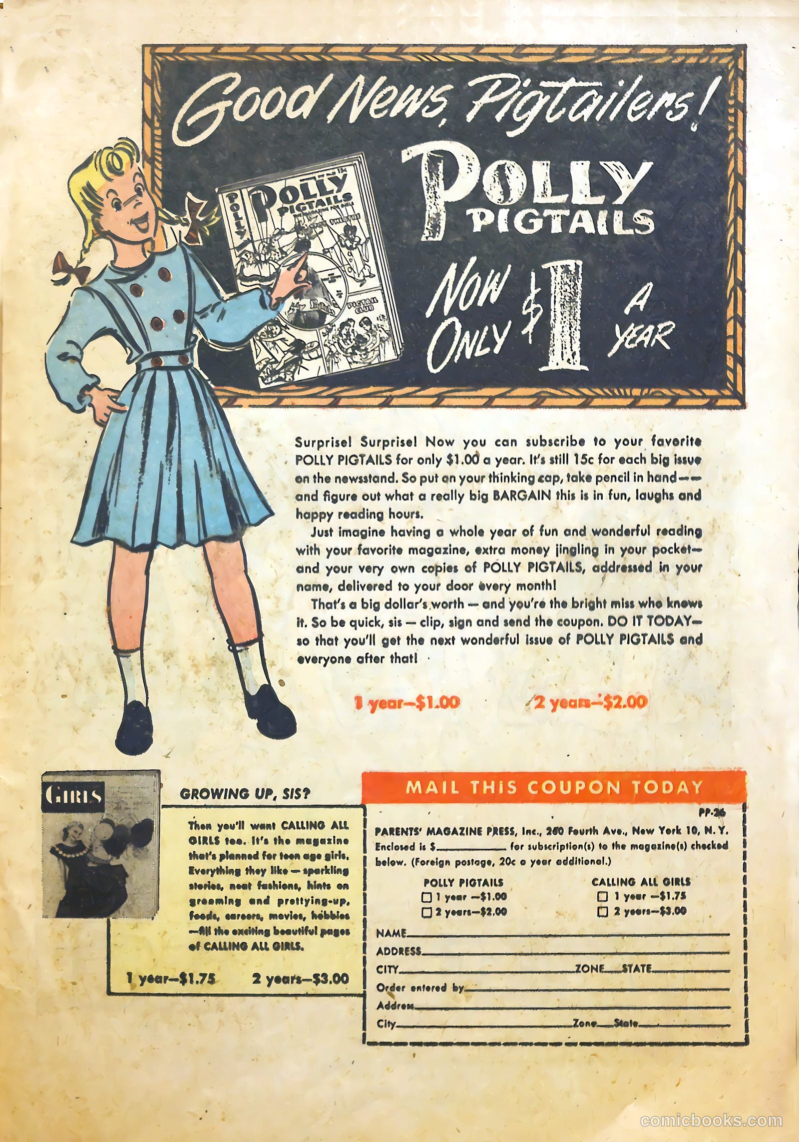 Polly Pigtails #26 (1948) — page 36 of 51
