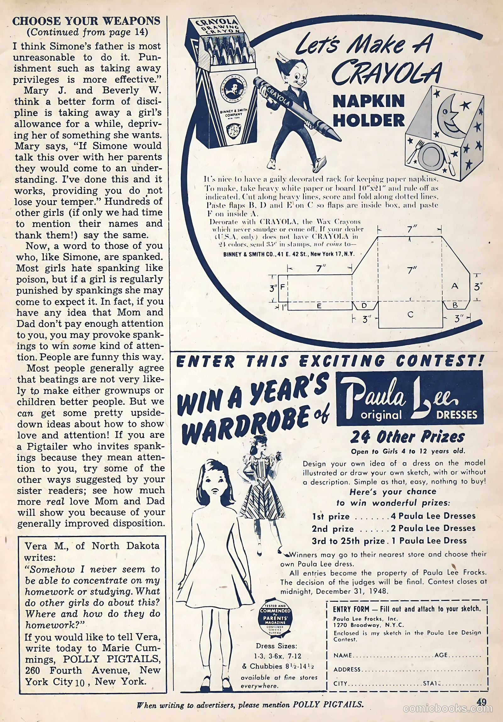 Polly Pigtails #34 (1948) — page 50 of 53