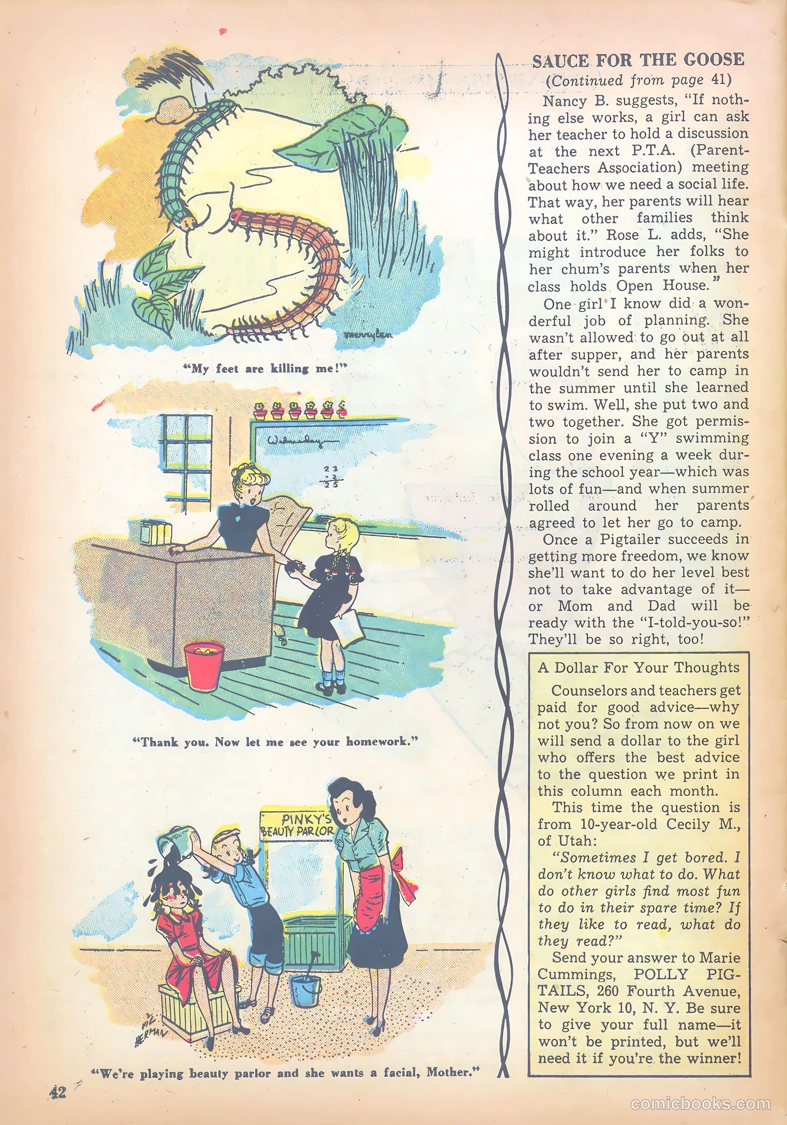 Polly Pigtails #38 (1949) — page 41 of 51