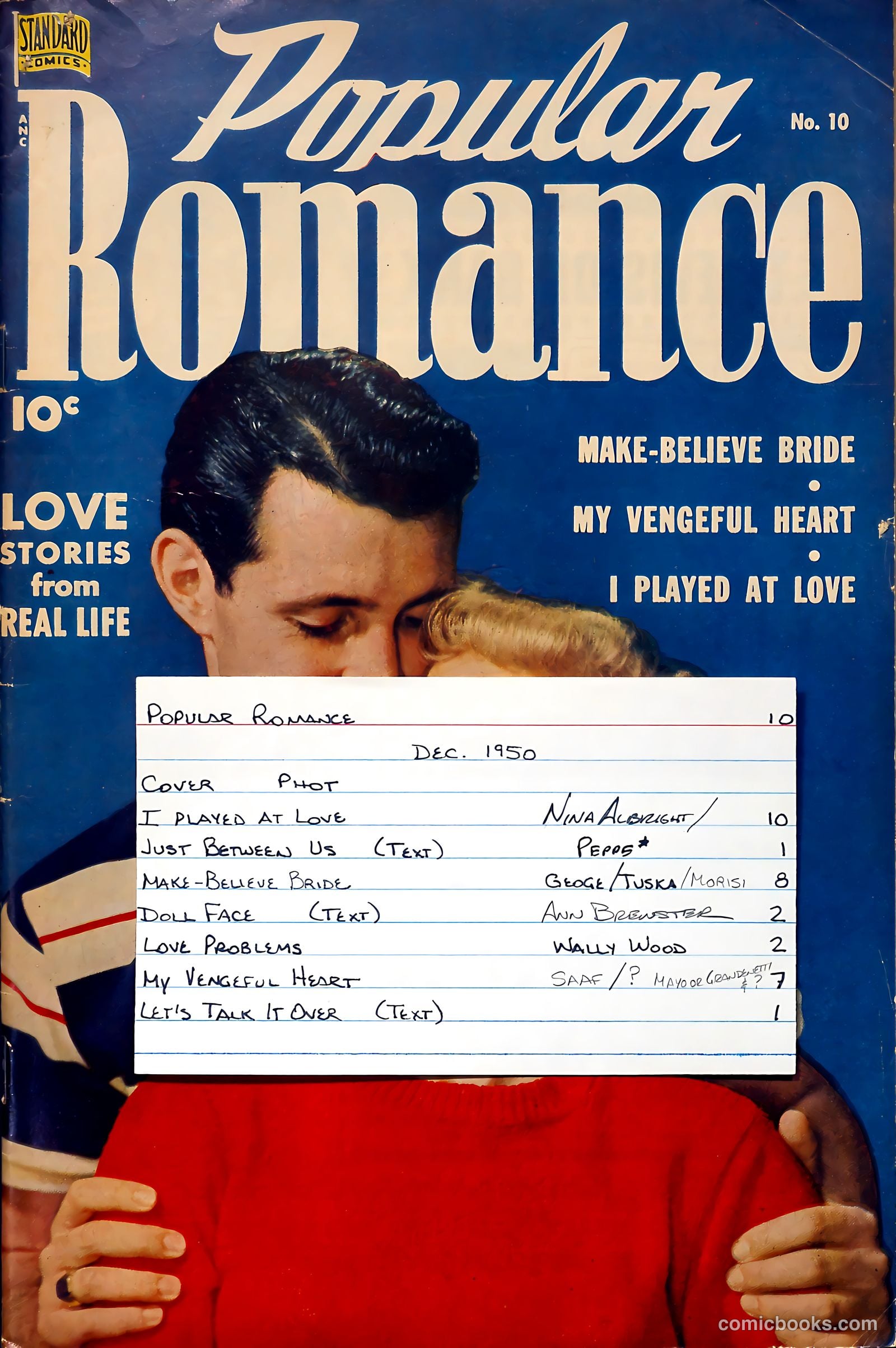 Popular Romance #10 (1950) — page 37 of 37