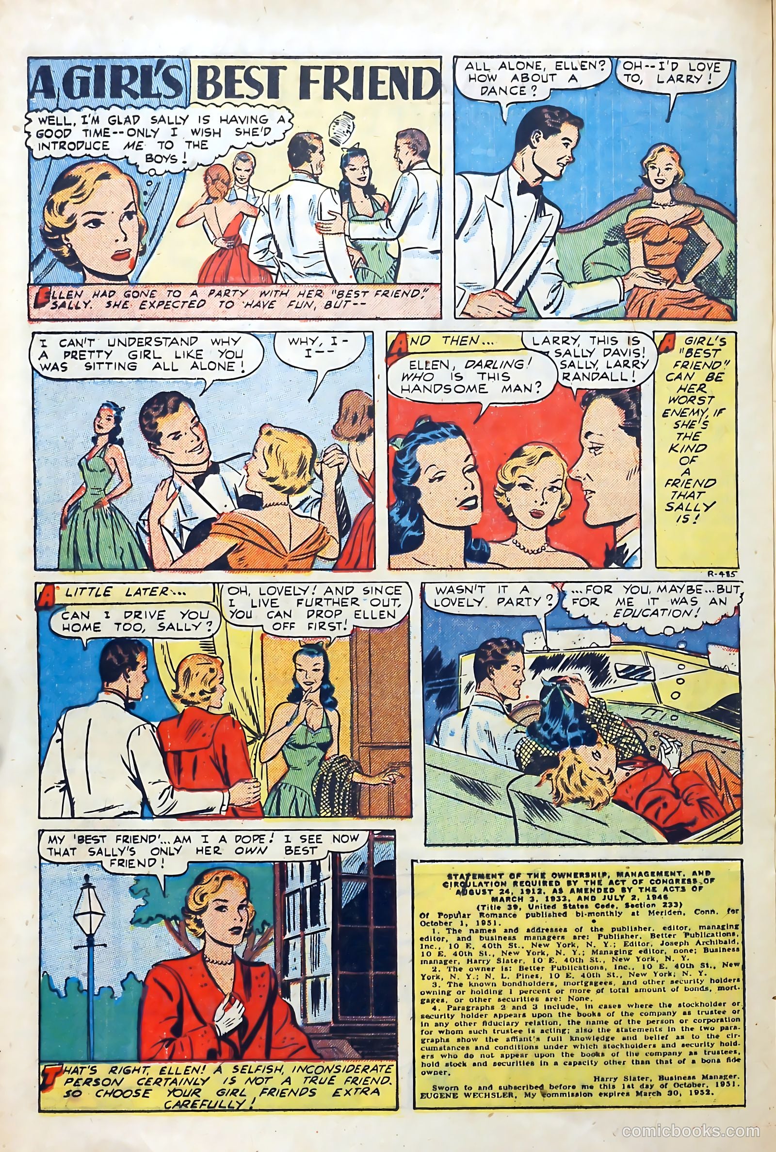 Popular Romance #17 (1952) — page 20 of 36