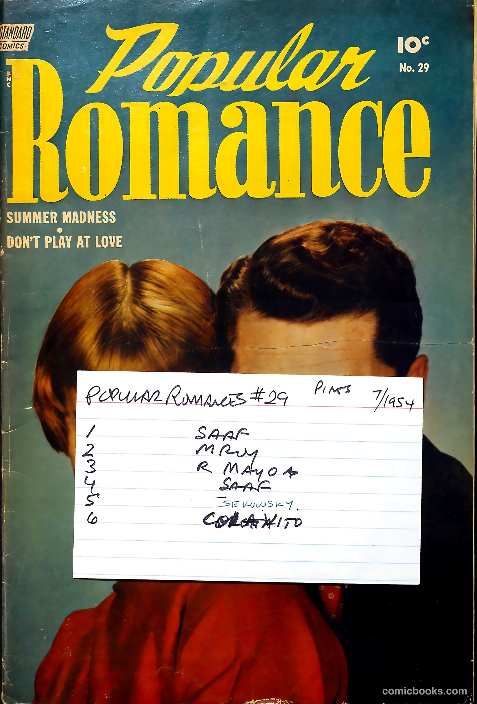 Popular Romance #29 (1954) — page 37 of 37
