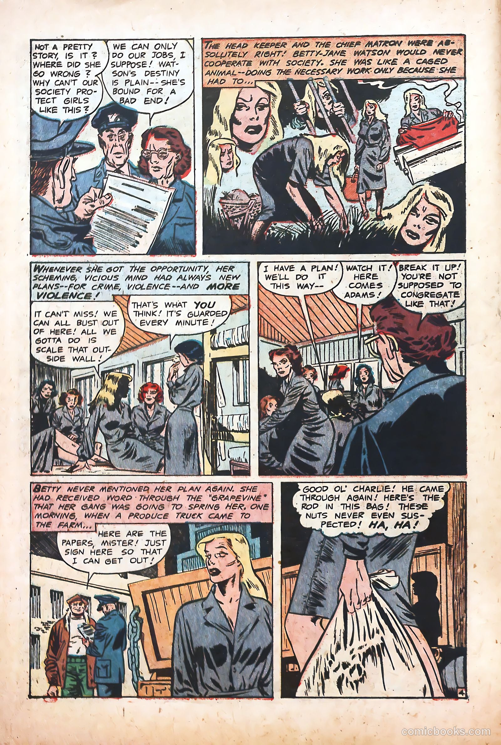 Prison Break! #4 (1952) — page 6 of 36