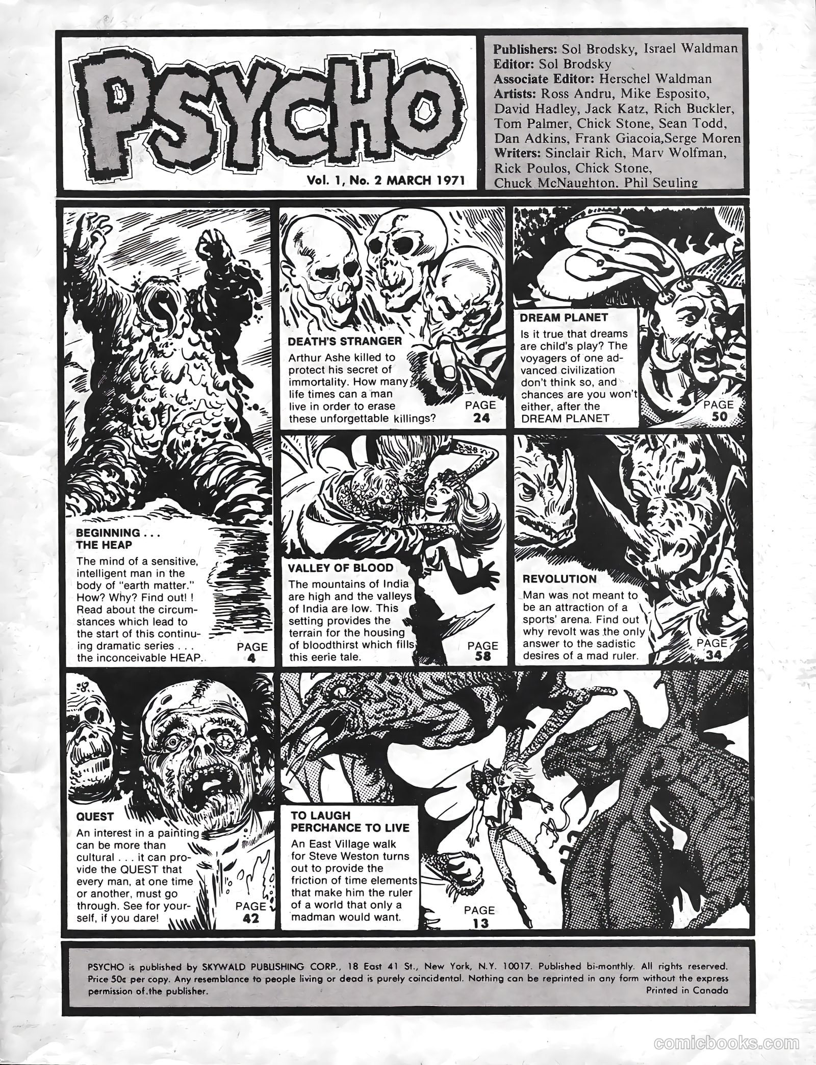 Psycho #2 (1971) — page 3 of 68