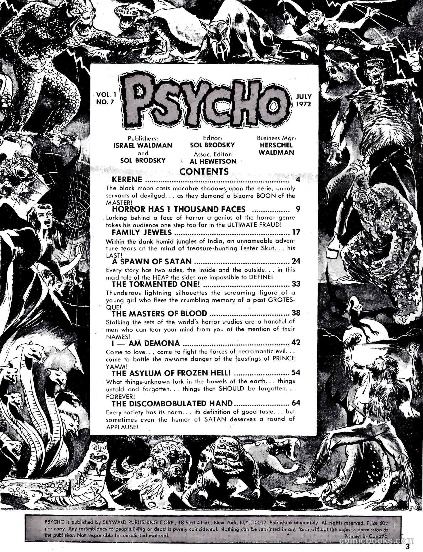Psycho #7 (1972) — page 3 of 66