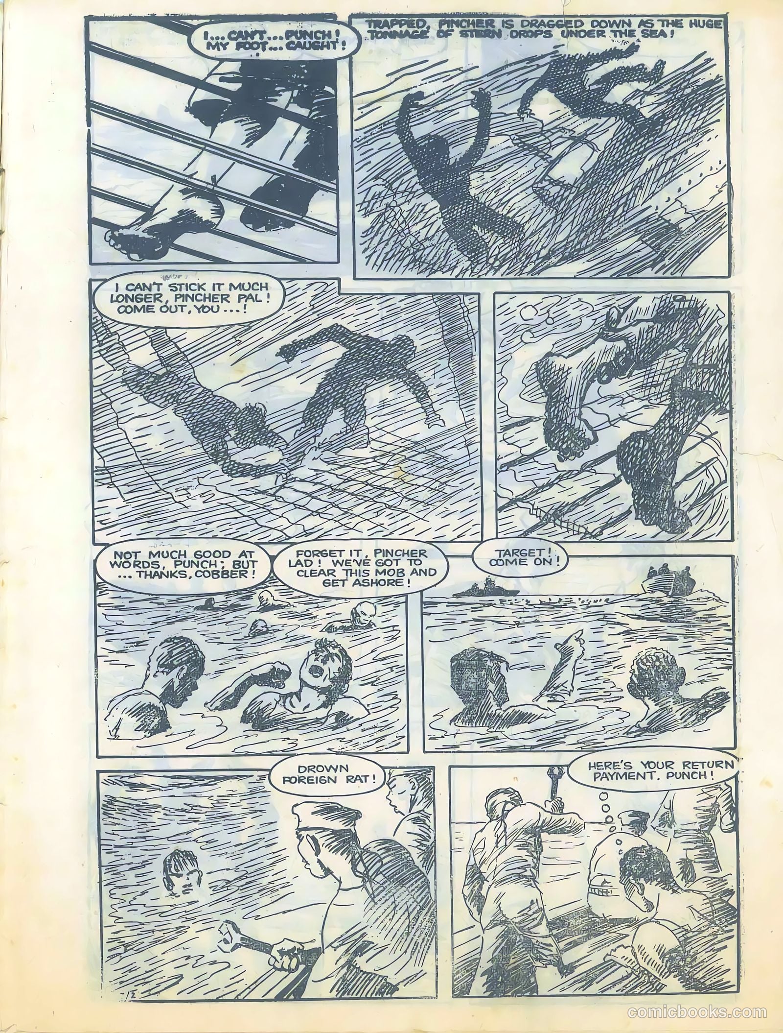 "Punch" Perkins of the Fighting Fleet #5 (1951) — page 3 of 20