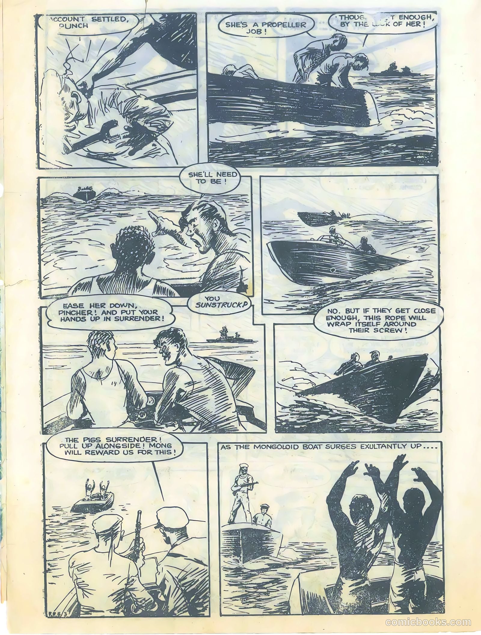 "Punch" Perkins of the Fighting Fleet #5 (1951) — page 4 of 20