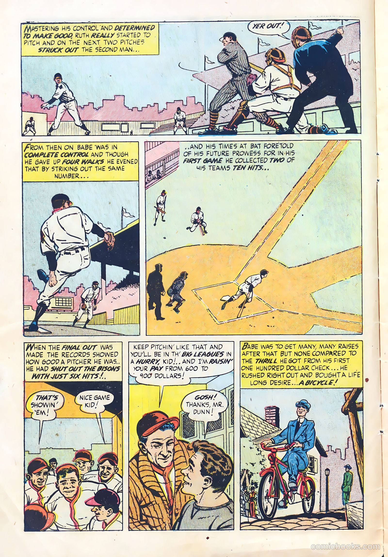 Babe Ruth Sports Comics #3 (1949) — page 6 of 36