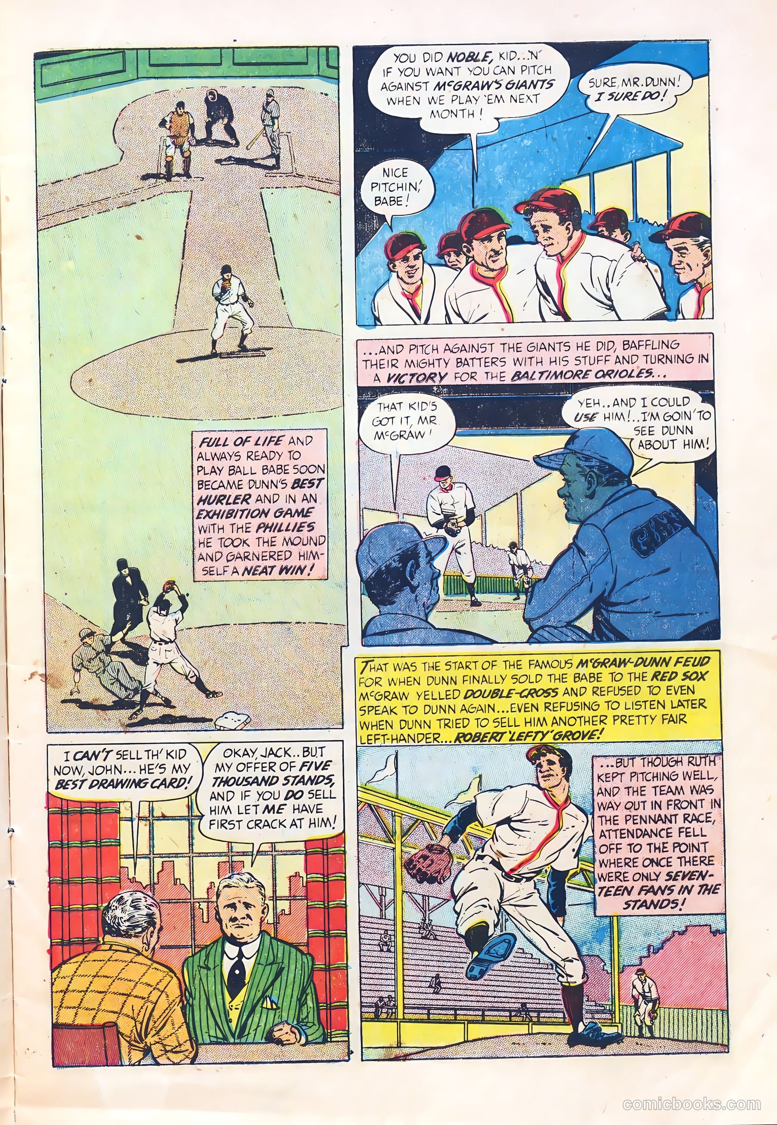 Babe Ruth Sports Comics #3 (1949) — page 7 of 36