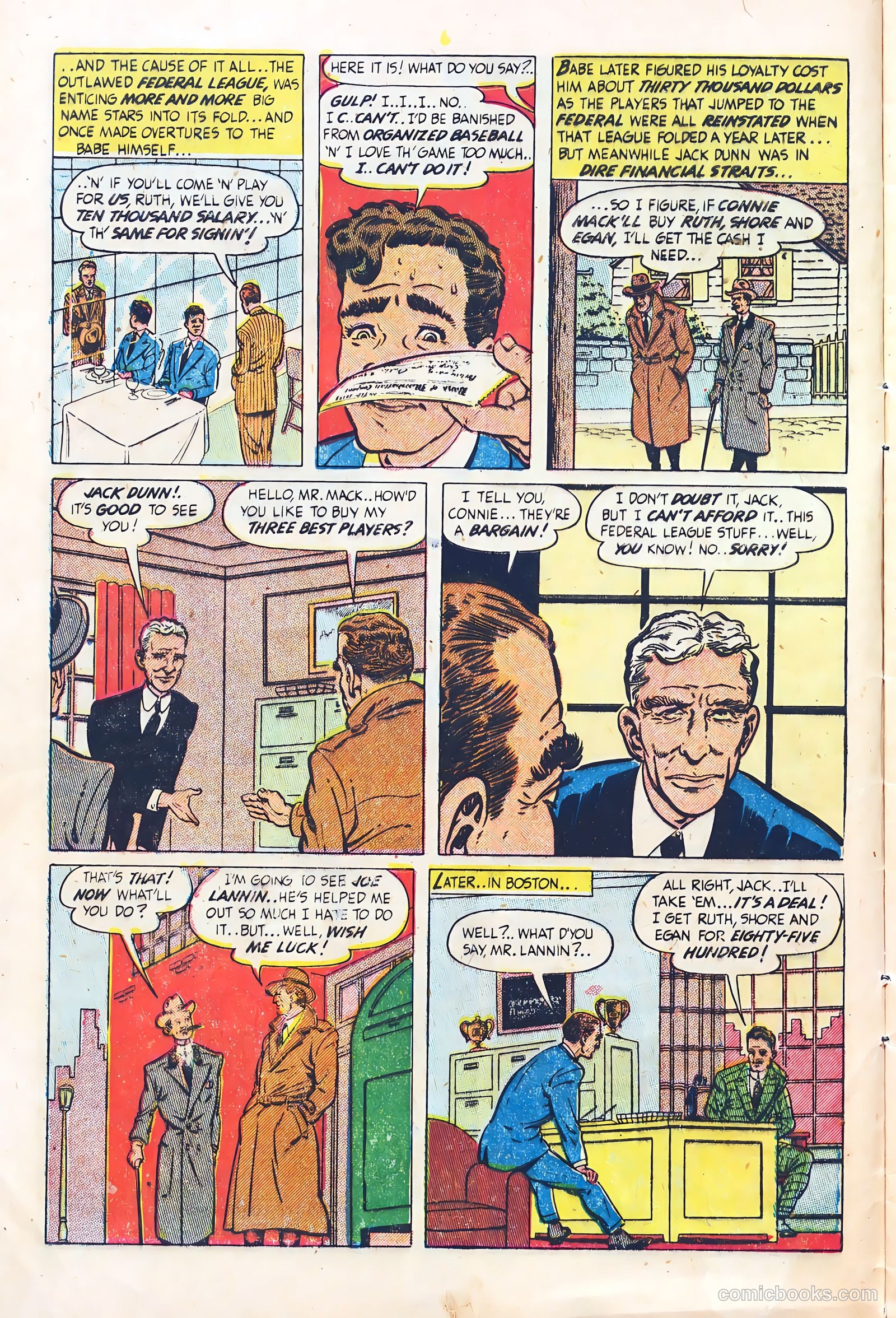 Babe Ruth Sports Comics #3 (1949) — page 8 of 36