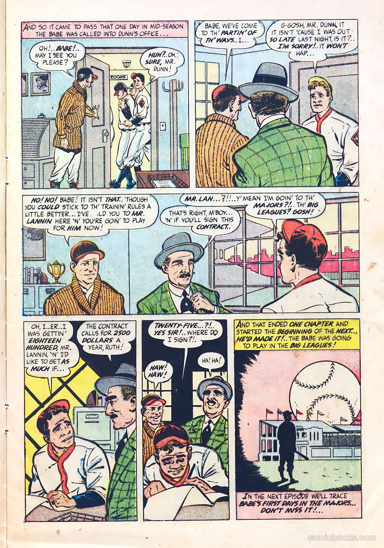 Babe Ruth Sports Comics #3 (1949) — page 9 of 36