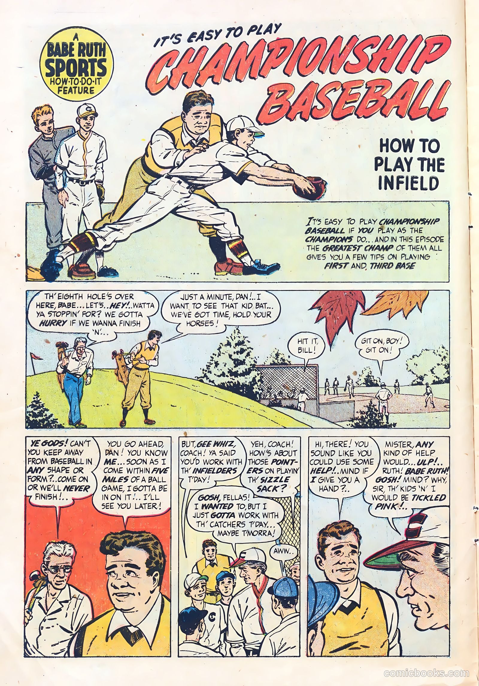 Babe Ruth Sports Comics #3 (1949) — page 10 of 36