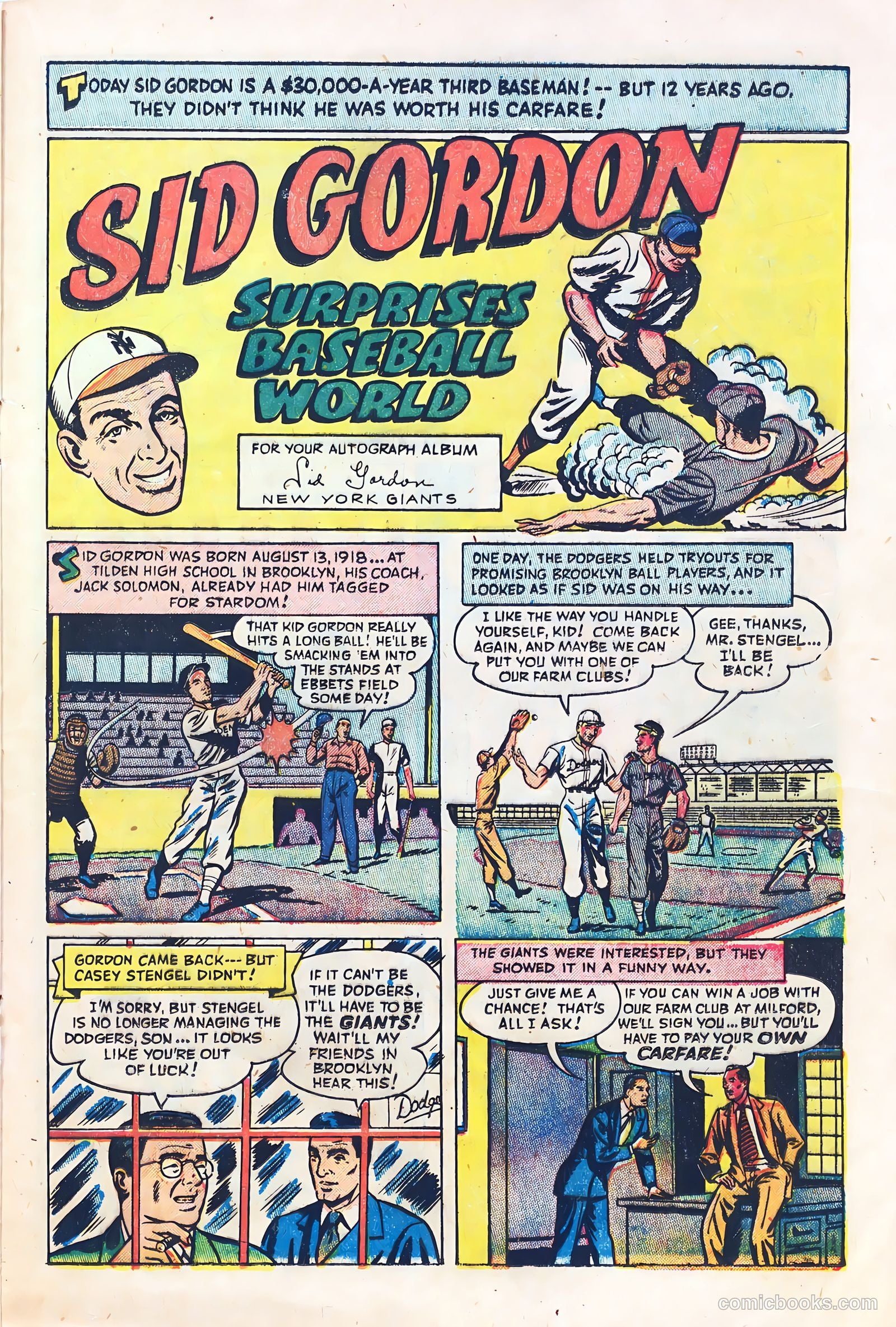 Babe Ruth Sports Comics #3 (1949) — page 20 of 36