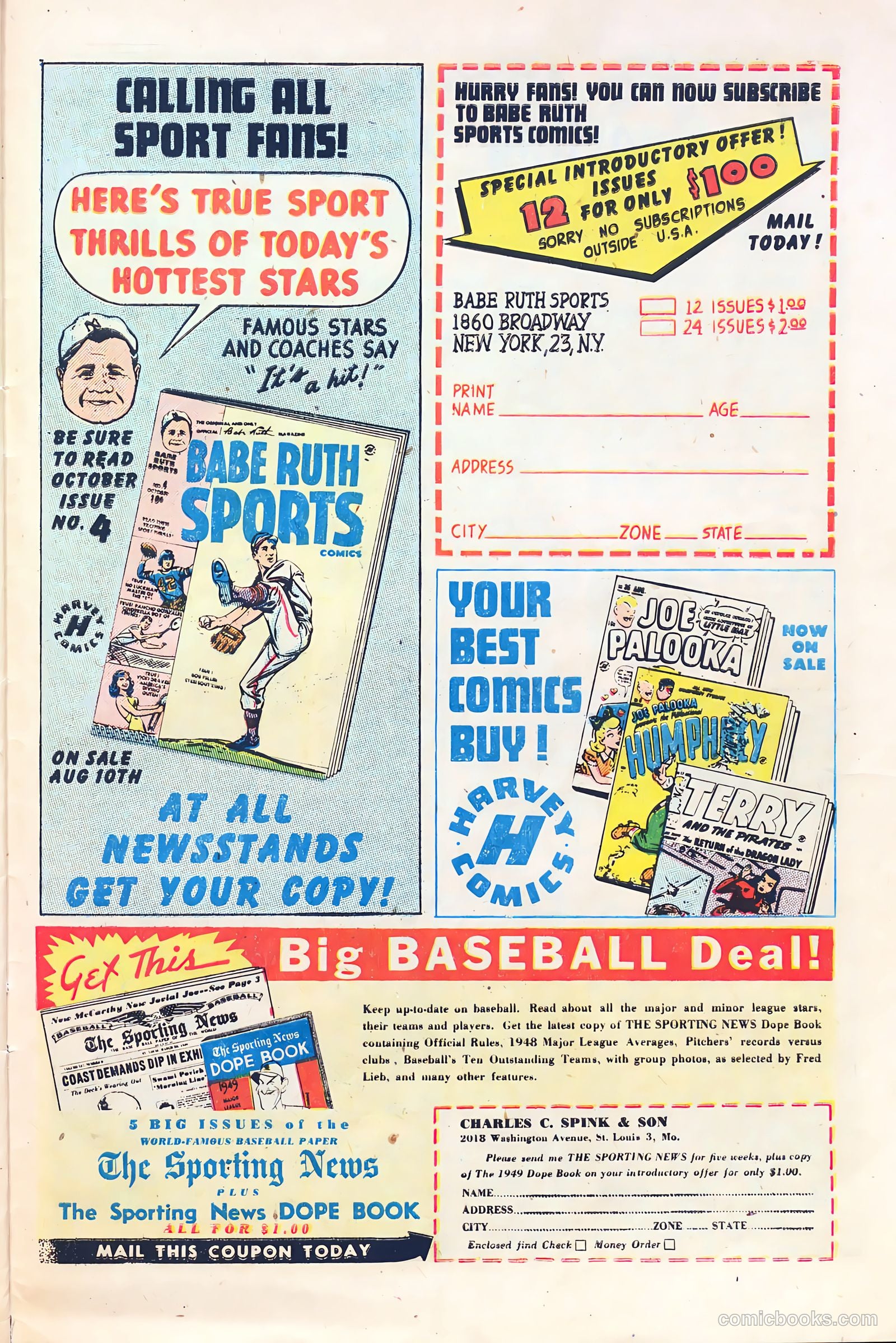 Babe Ruth Sports Comics #3 (1949) — page 26 of 36
