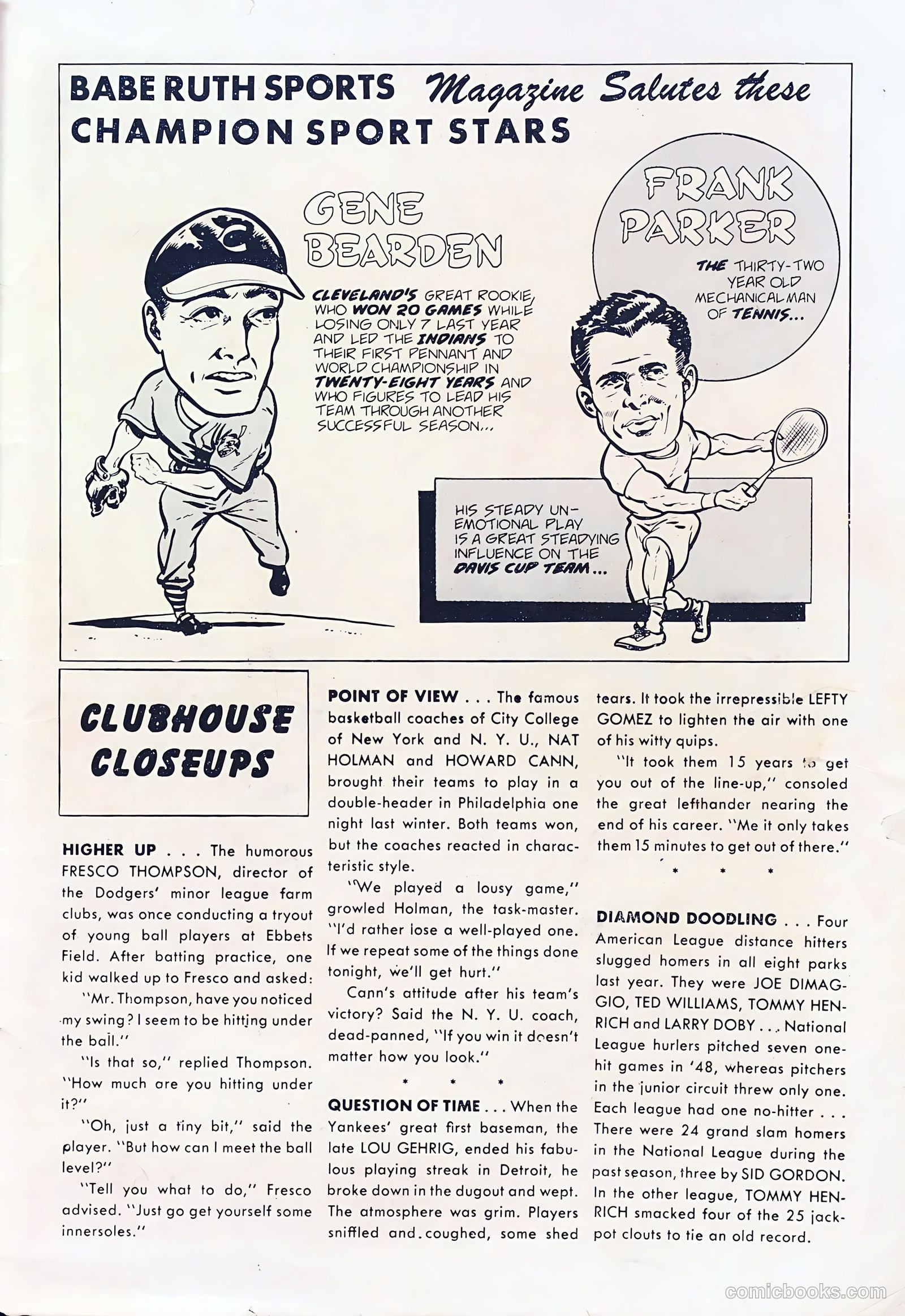 Babe Ruth Sports Comics #3 (1949) — page 34 of 36
