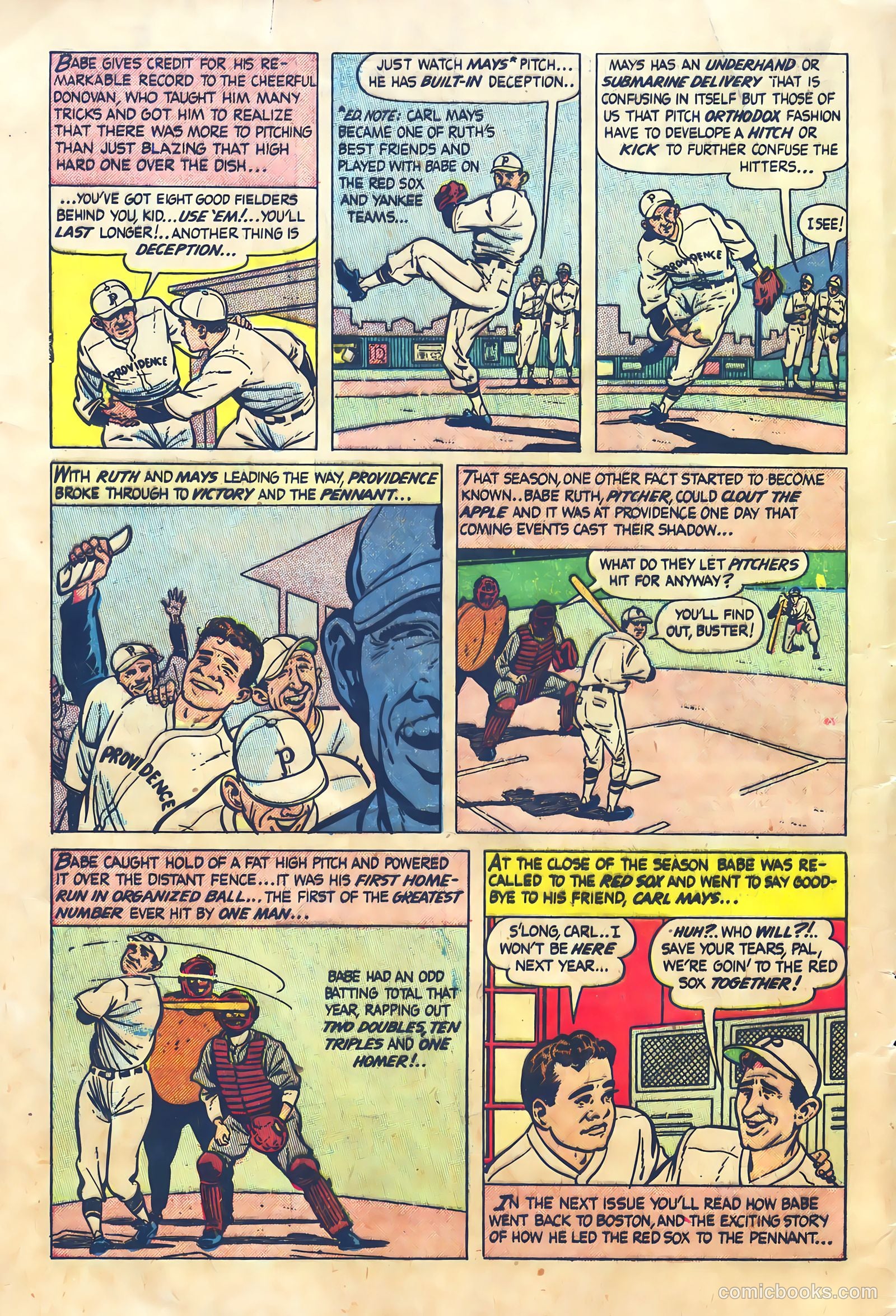 Babe Ruth Sports Comics #4 (1949) — page 8 of 32