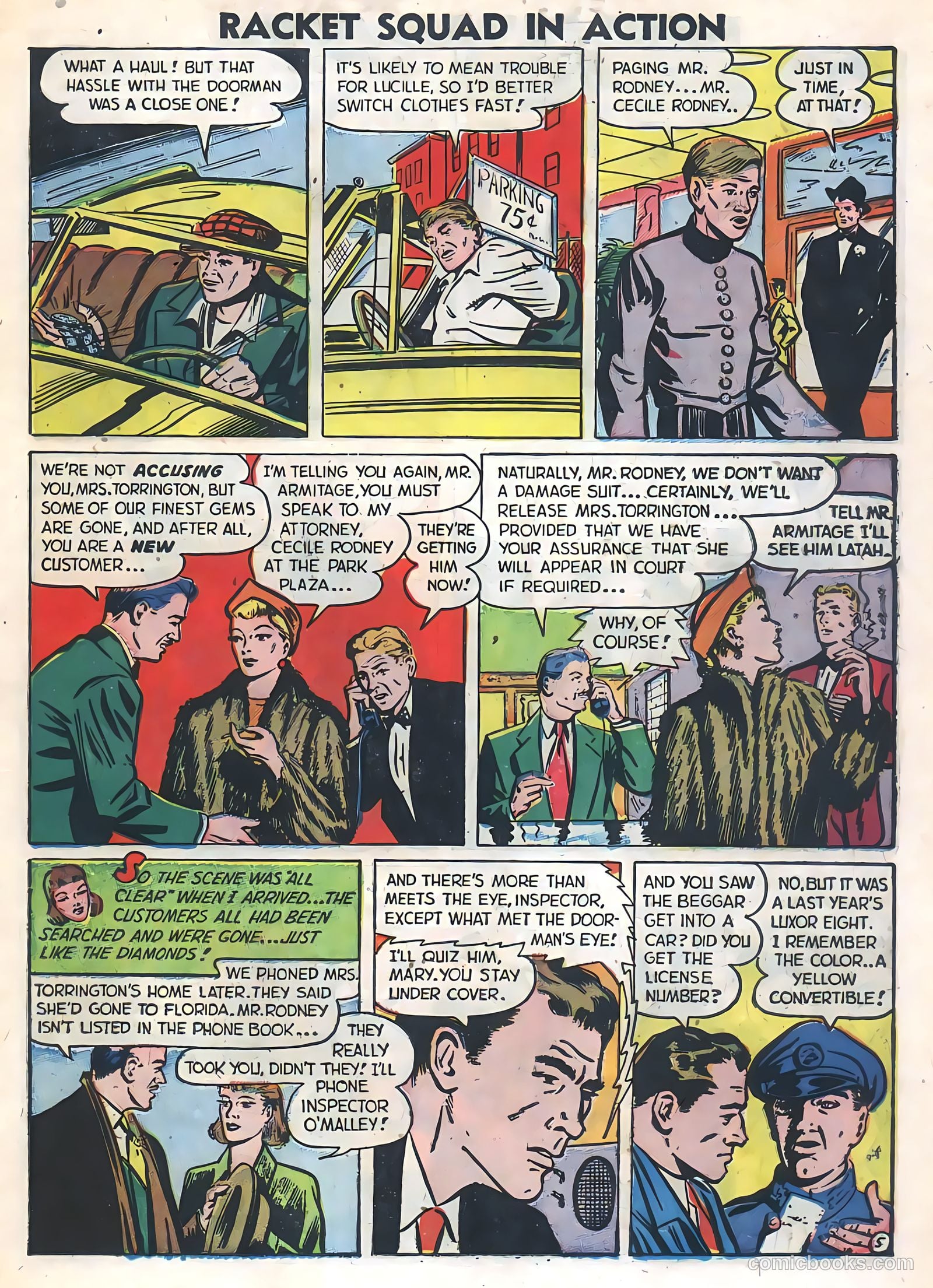 Racket Squad in Action #1 (1952) — page 23 of 36