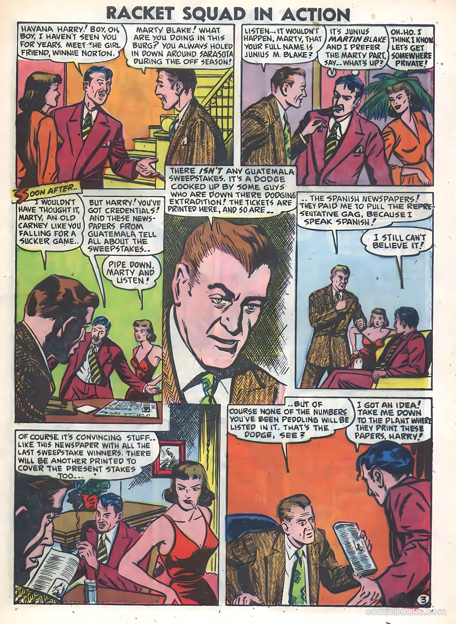 Racket Squad in Action #1 (1952) — page 29 of 36