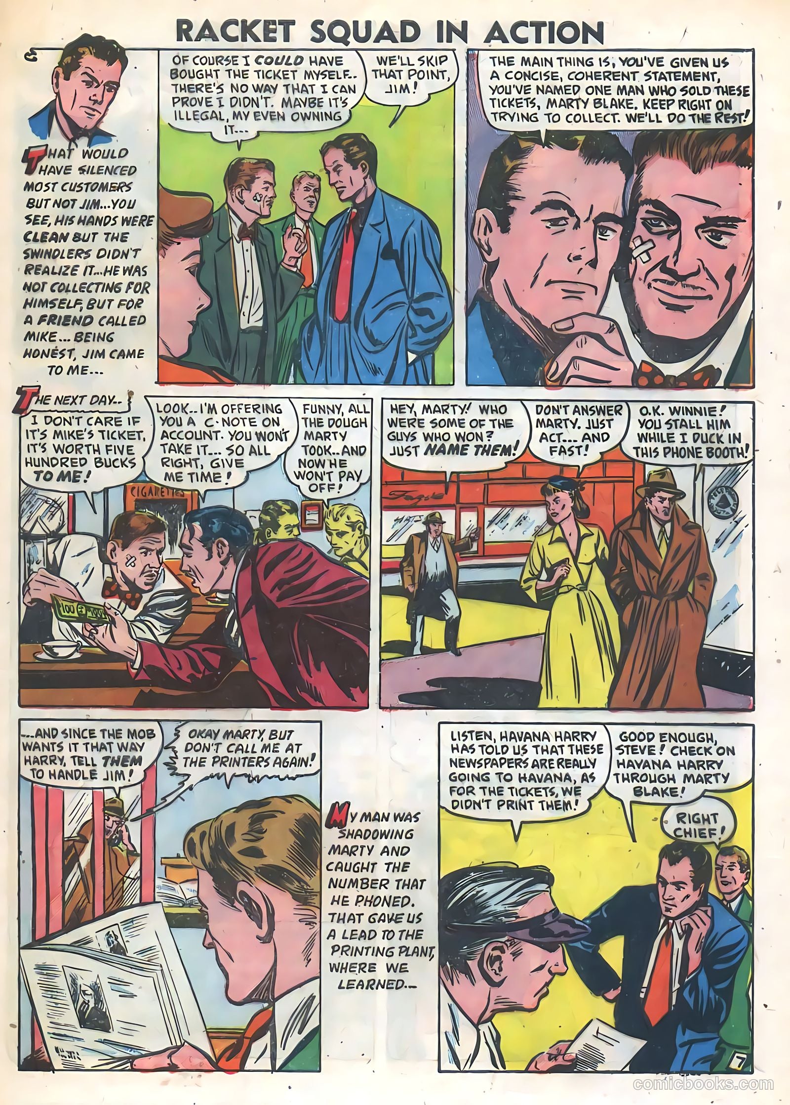 Racket Squad in Action #1 (1952) — page 33 of 36