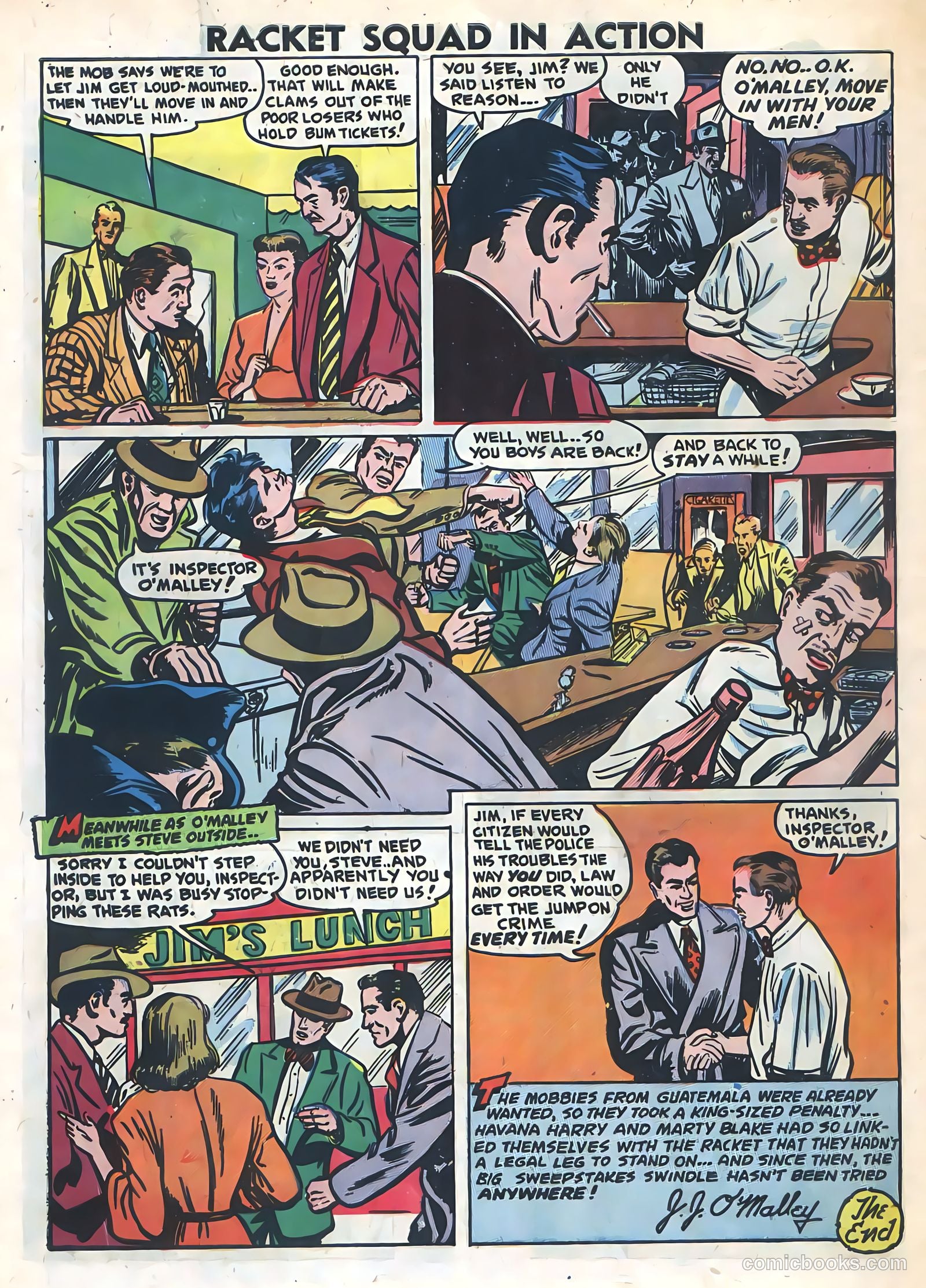Racket Squad in Action #1 (1952) — page 34 of 36