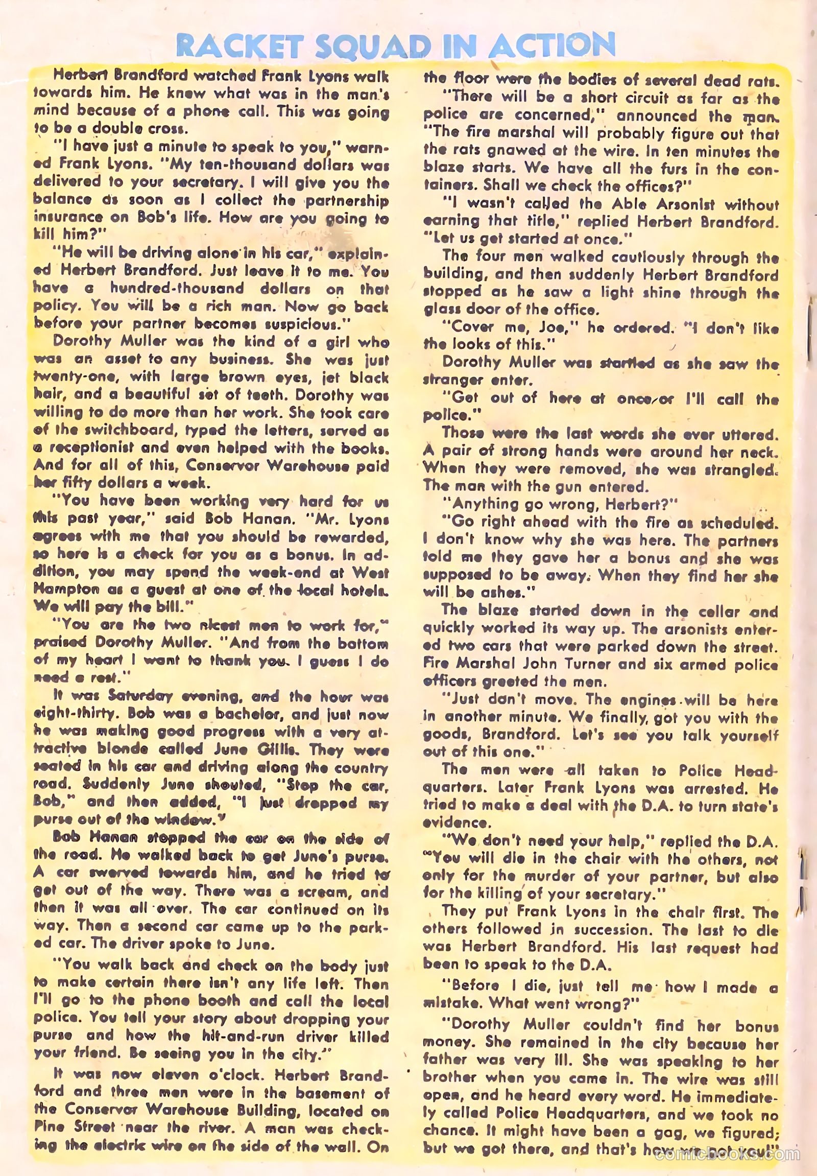 Racket Squad in Action #10 (1954) — page 18 of 36
