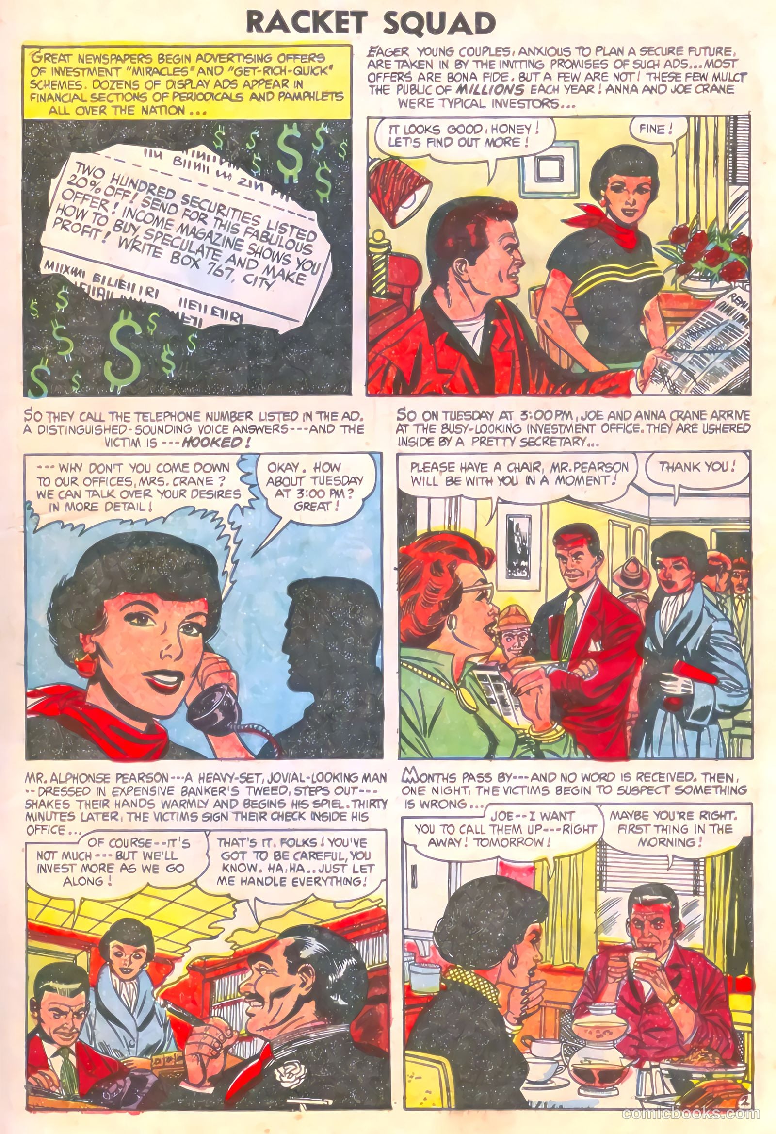 Racket Squad in Action #12 (1954) — page 21 of 36