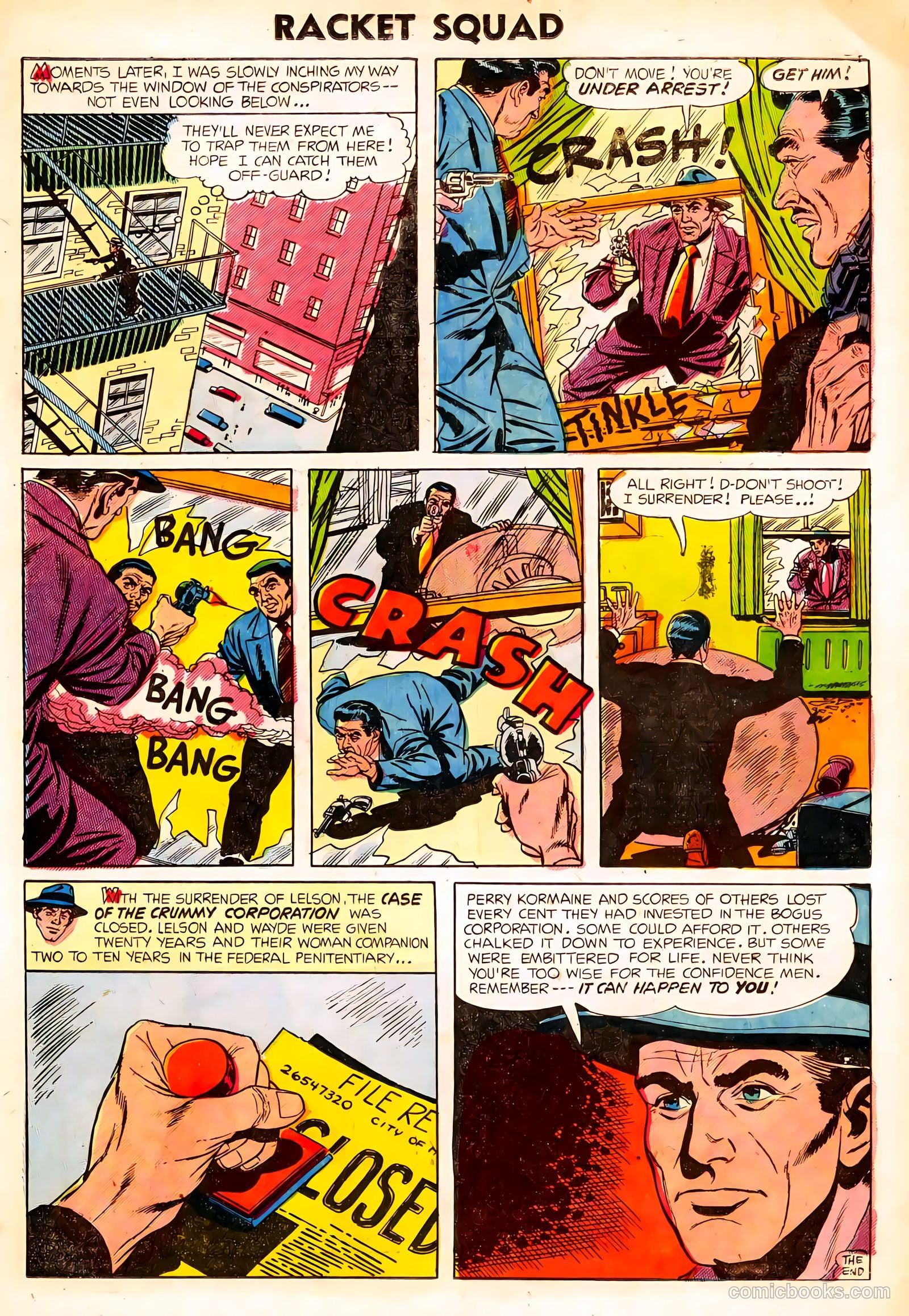 Racket Squad in Action #13 (1954) — page 23 of 36