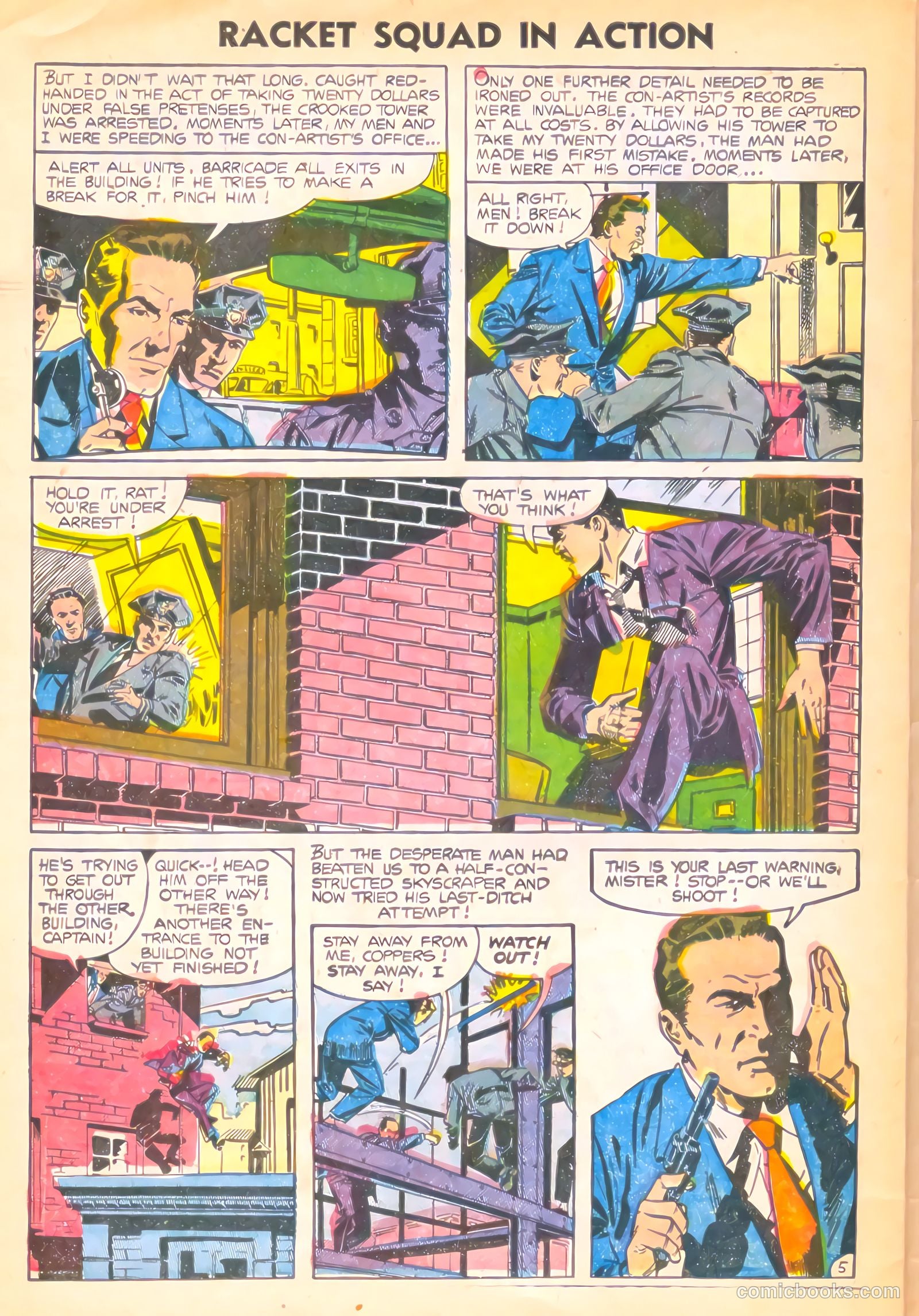 Racket Squad in Action #14 (1955) — page 32 of 36