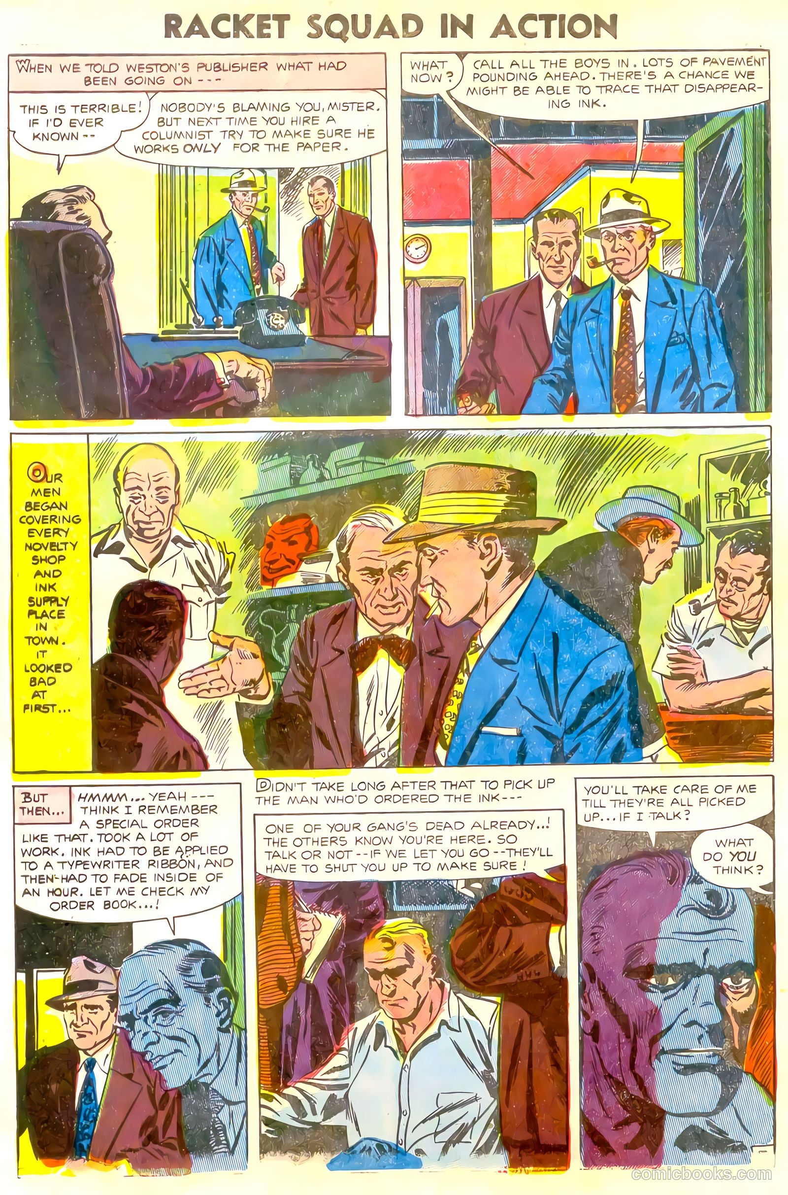 Racket Squad in Action #16 (1955) — page 8 of 36